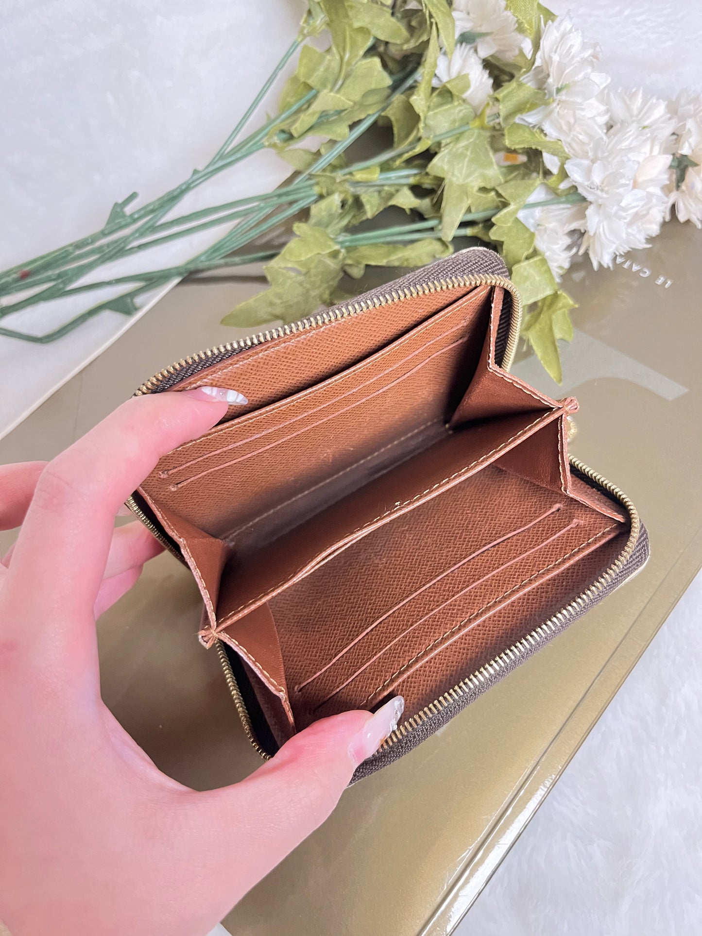 Authentic pre-owned Louis Vuitton mini compact zippy wallet