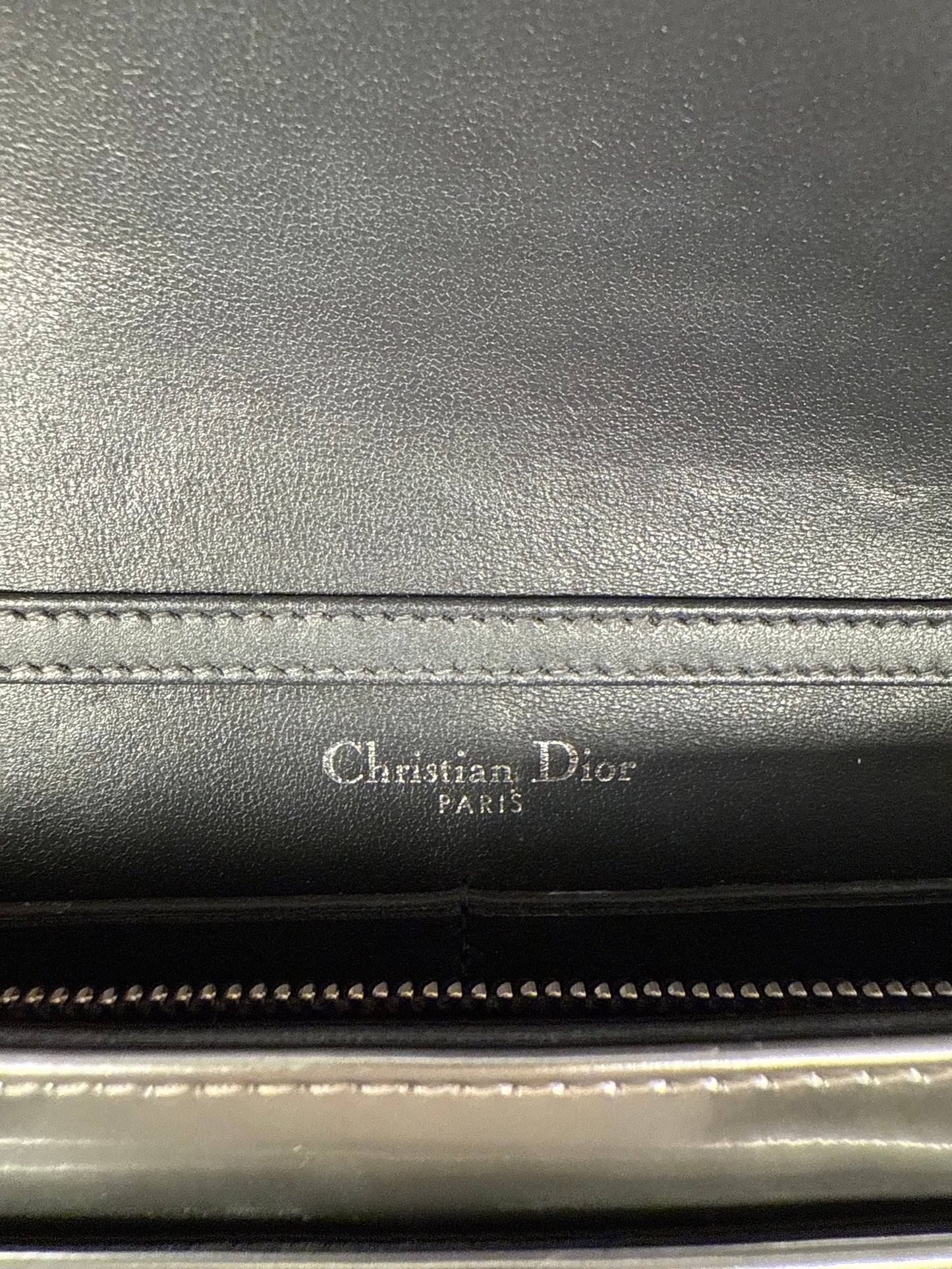Dior Diorama Wallet on Chain WOC Metallic Calfskin