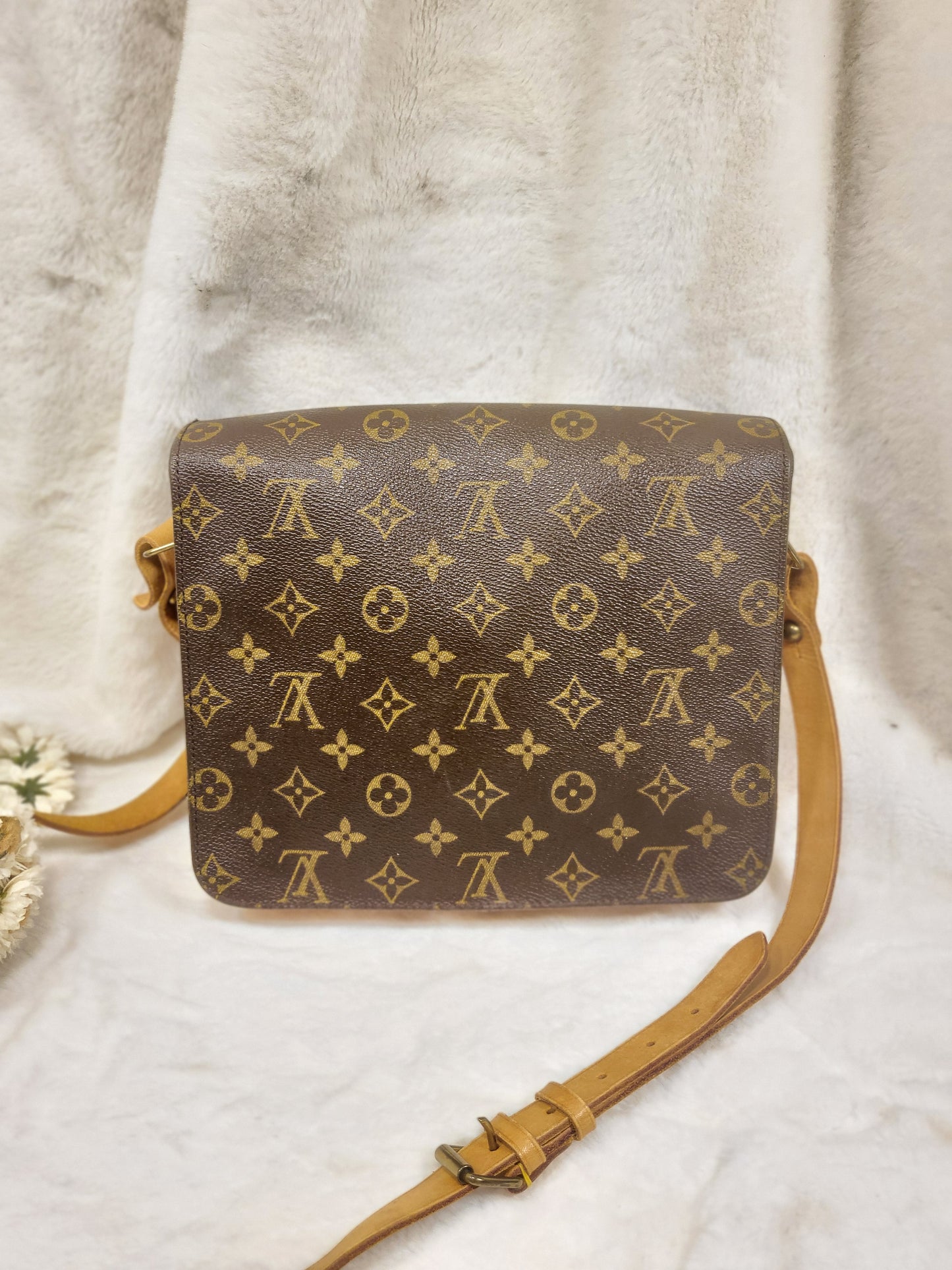 Authentic pre-owned Louis Vuitton Cartouchiere GM crossbody shoulder bag