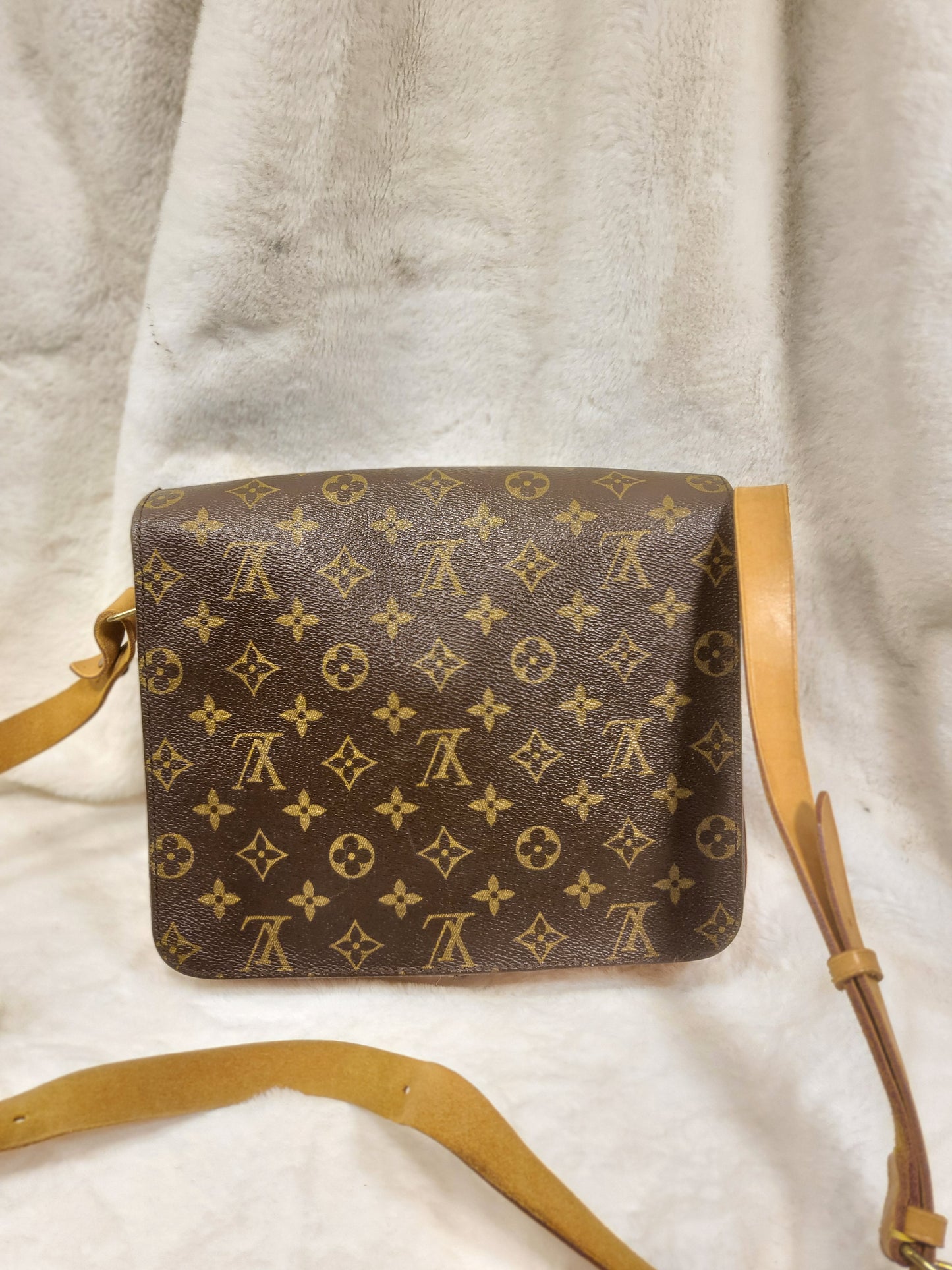 Authentic pre-owned Louis Vuitton Cartouchiere GM crossbody shoulder bag