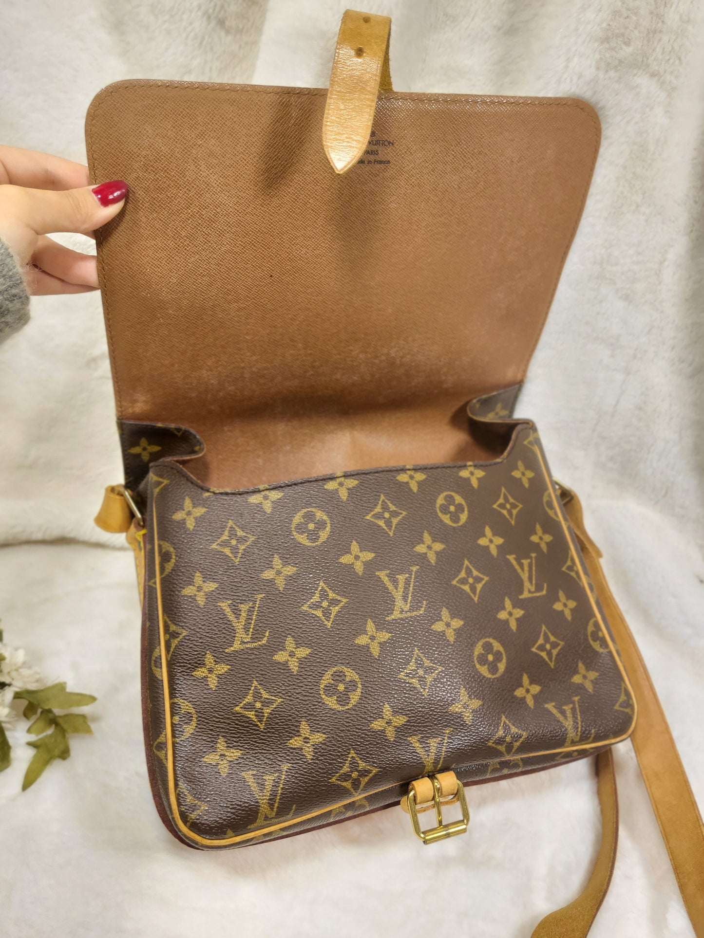 Authentic pre-owned Louis Vuitton Cartouchiere GM crossbody shoulder bag