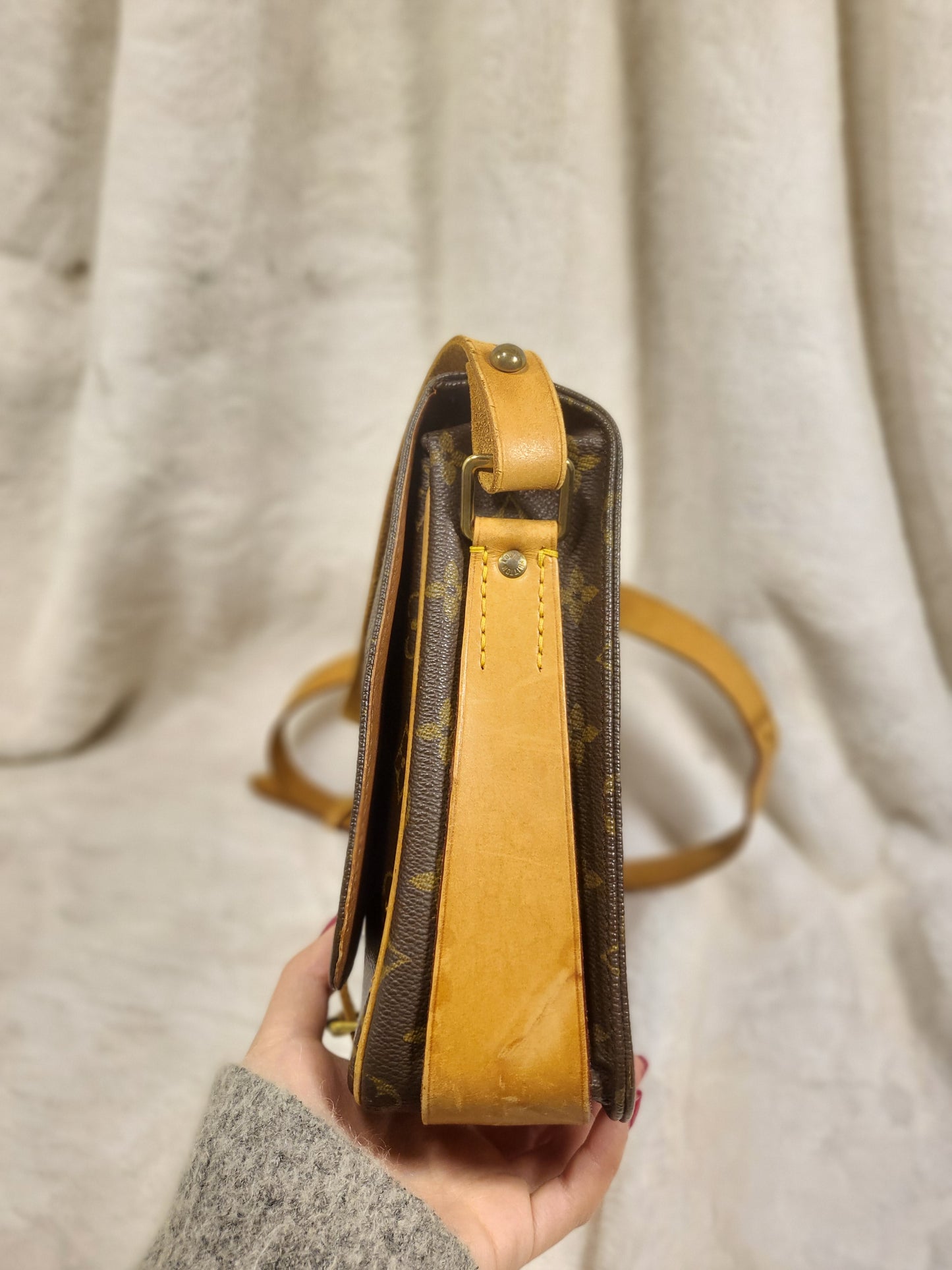 Authentic pre-owned Louis Vuitton Cartouchiere GM crossbody shoulder bag