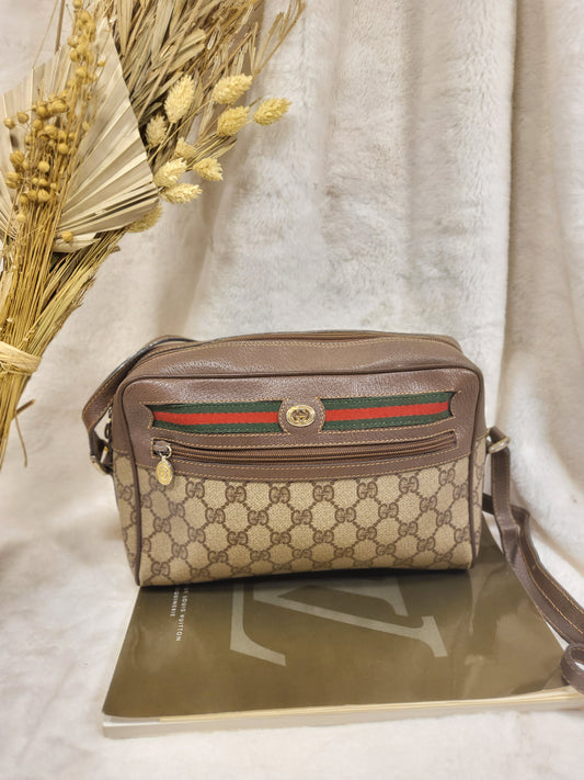 Authentic pre-owned Gucci sherry line crossbody shoulder bag