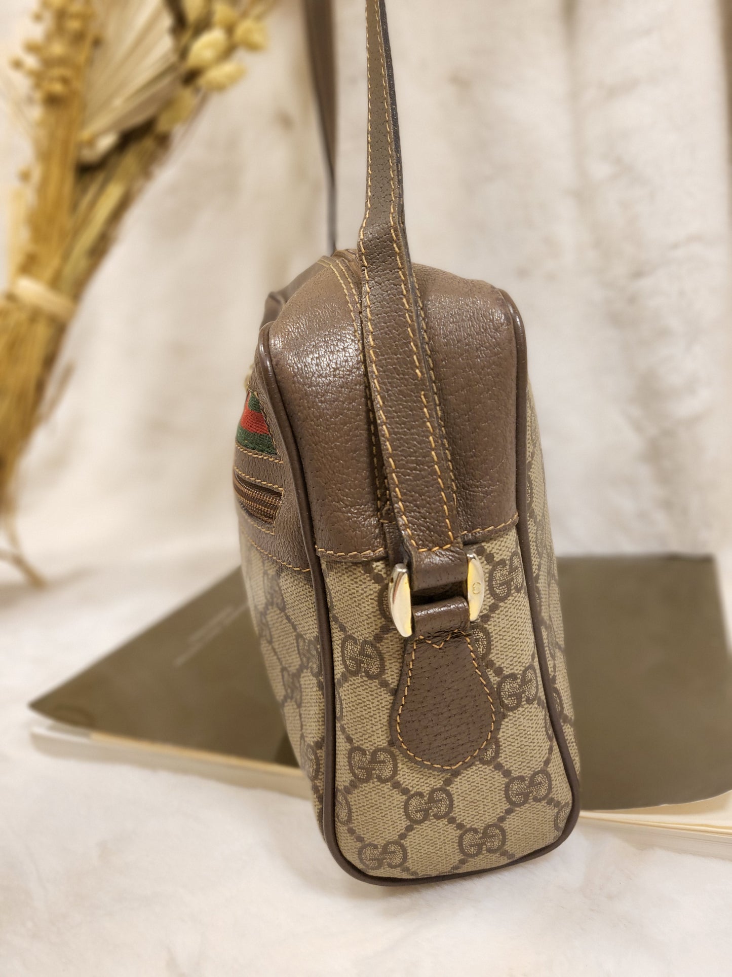 Authentic pre-owned Gucci sherry line crossbody shoulder bag