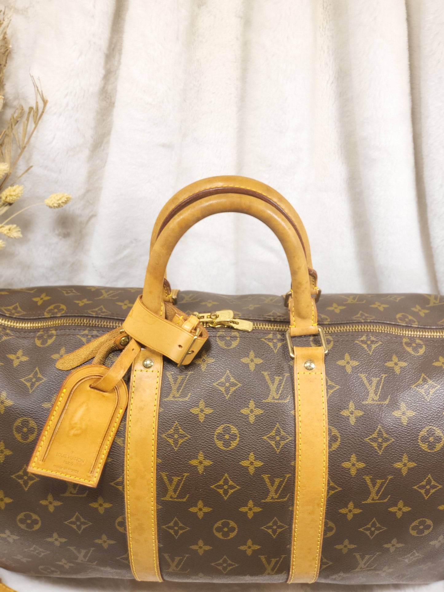 Authentic pre-owned Louis Vuitton Keepall 50 bandoliere travel luggage bag