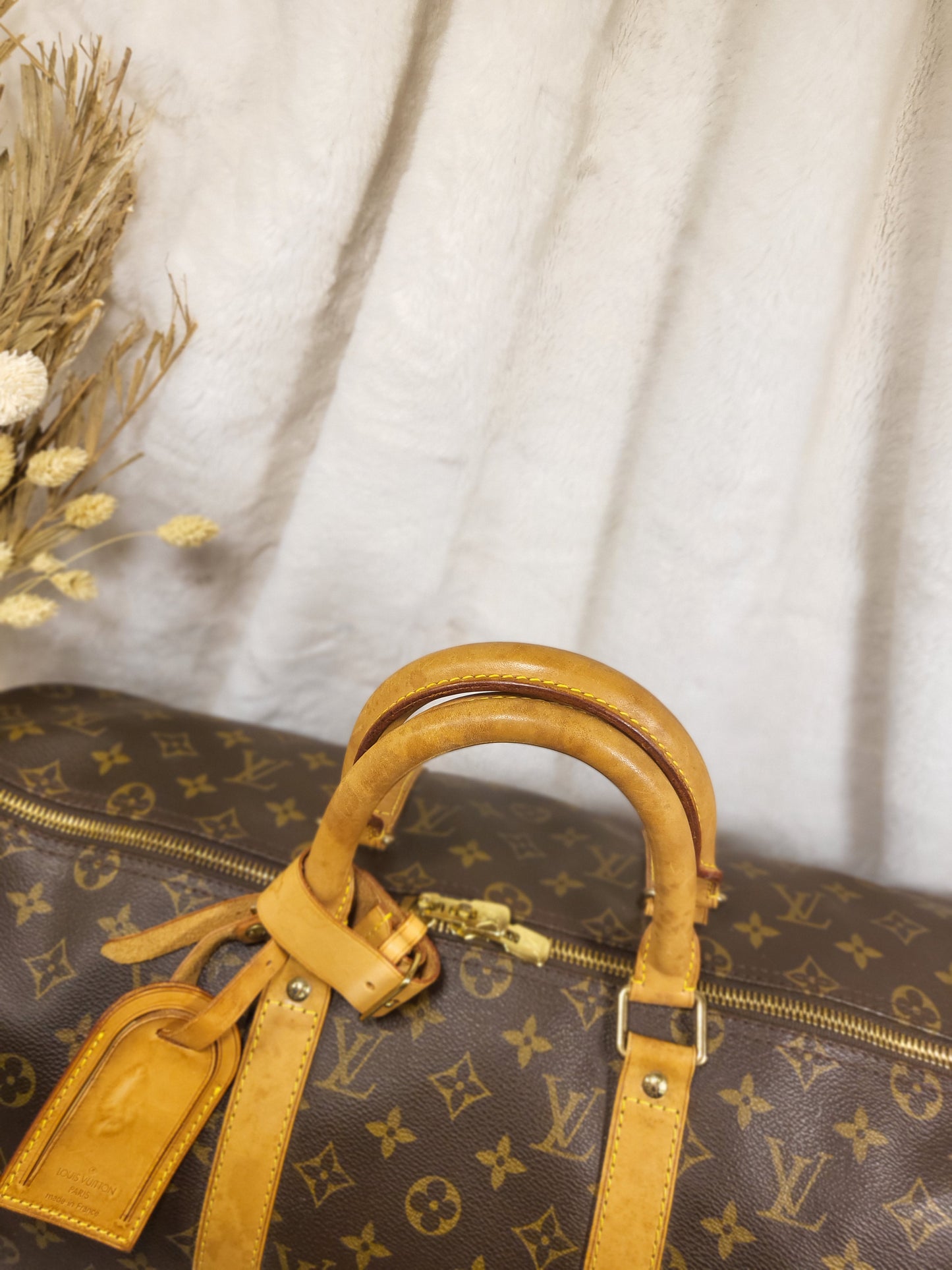 Authentic pre-owned Louis Vuitton Keepall 50 bandoliere travel luggage bag