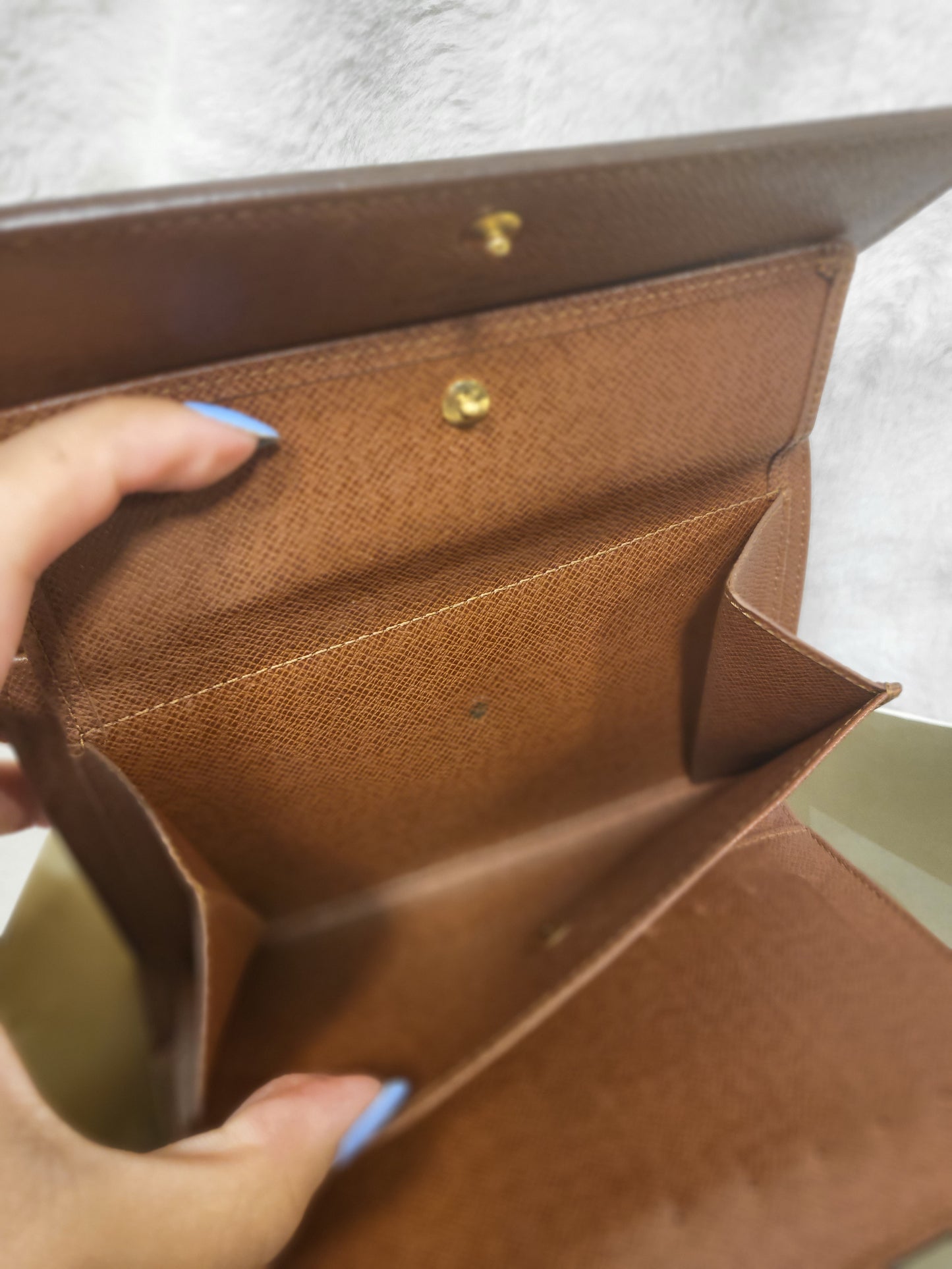 Authentic pre-owned porte tresor Papier Louis Vuitton trifold wallet