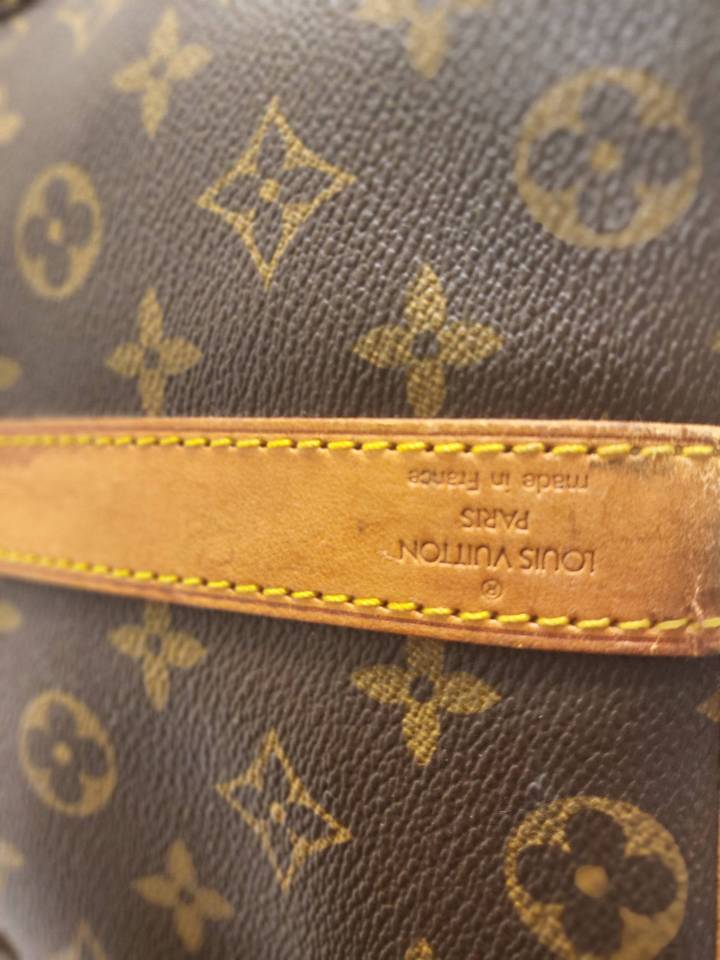 Authentic pre-owned Louis Vuitton Keepall 50 bandoliere travel duffel bag