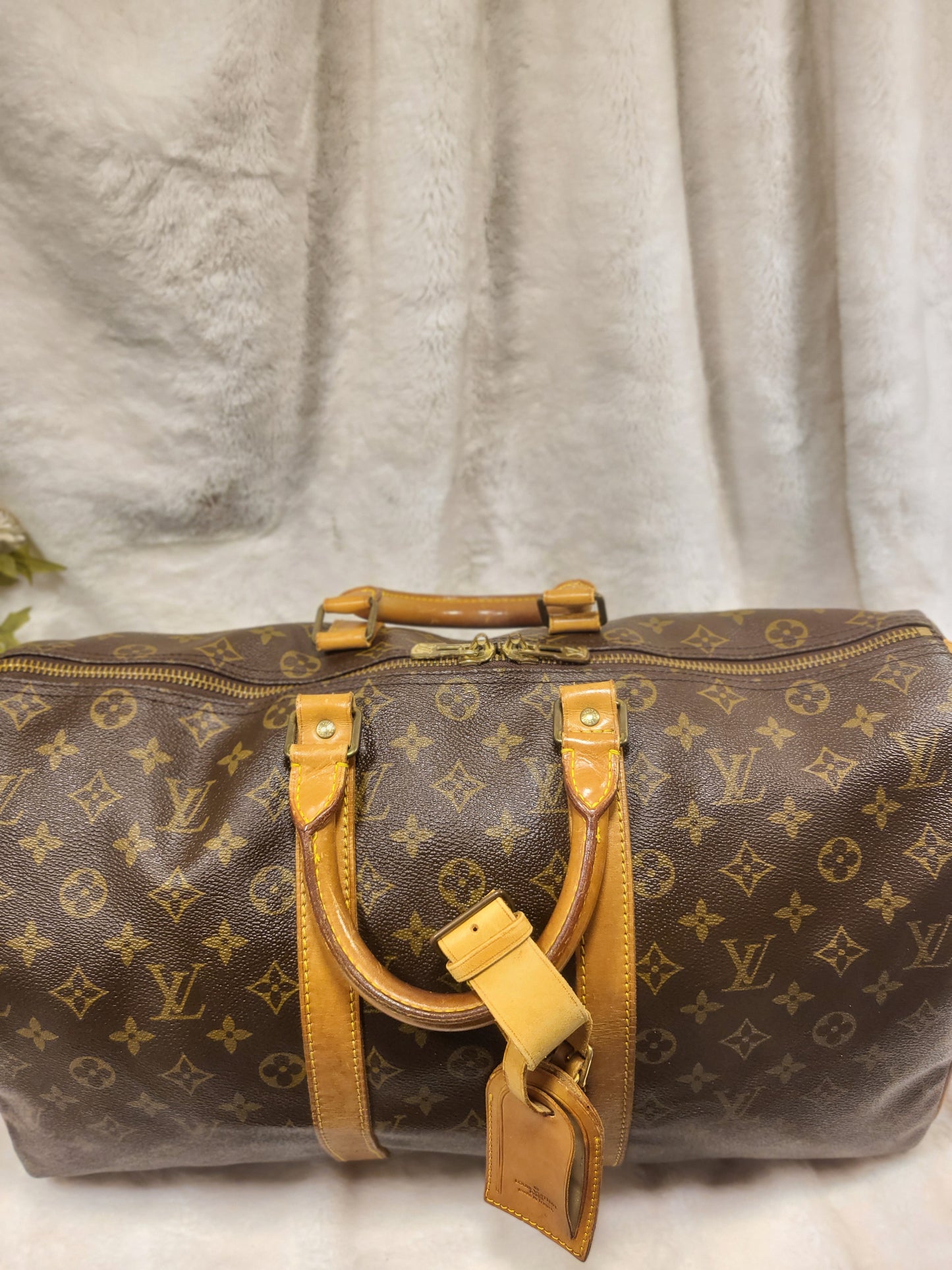 Authentic pre-owned Louis Vuitton Keepall 45 bandoliere travel luggage bag