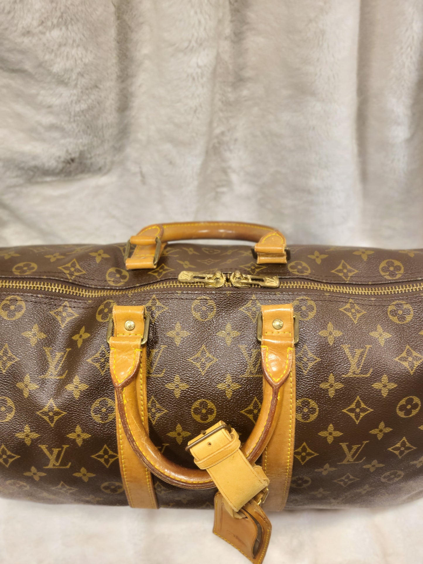 Authentic pre-owned Louis Vuitton Keepall 45 bandoliere travel luggage bag