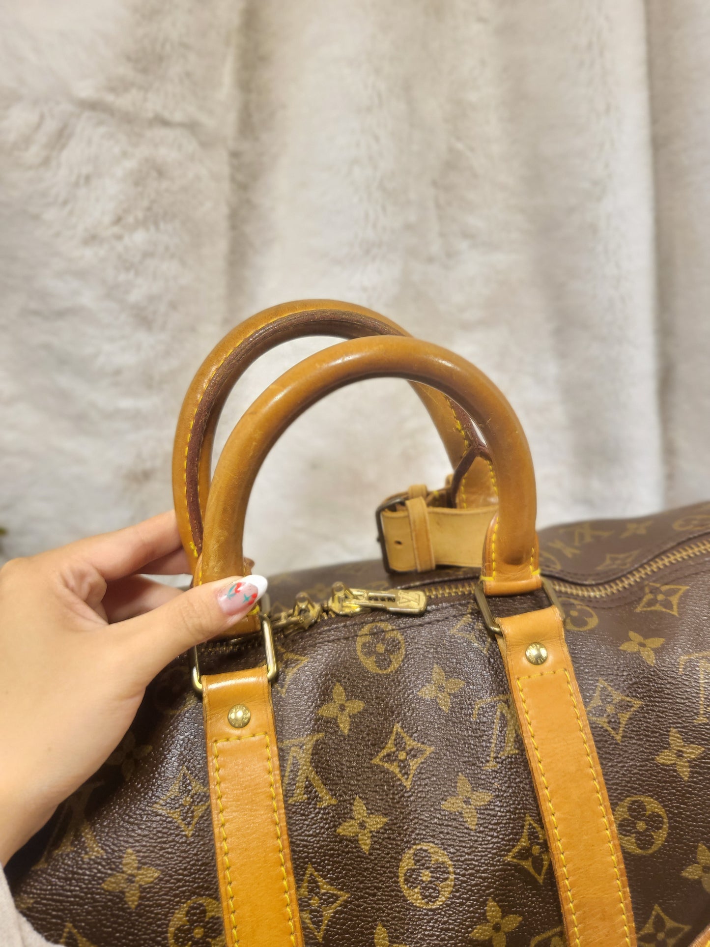 Authentic pre-owned Louis Vuitton Keepall 45 bandoliere travel luggage bag