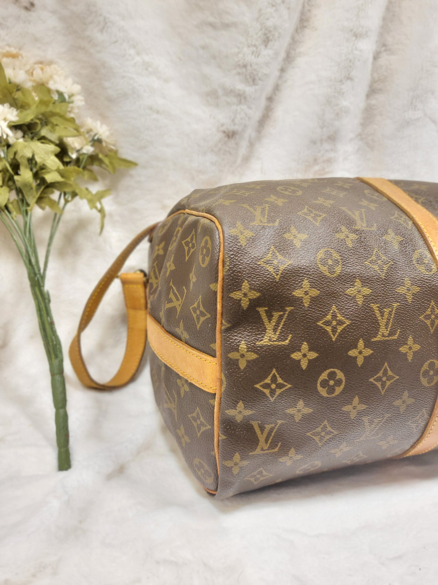 Authentic pre-owned Louis Vuitton Keepall 45 bandoliere travel luggage bag
