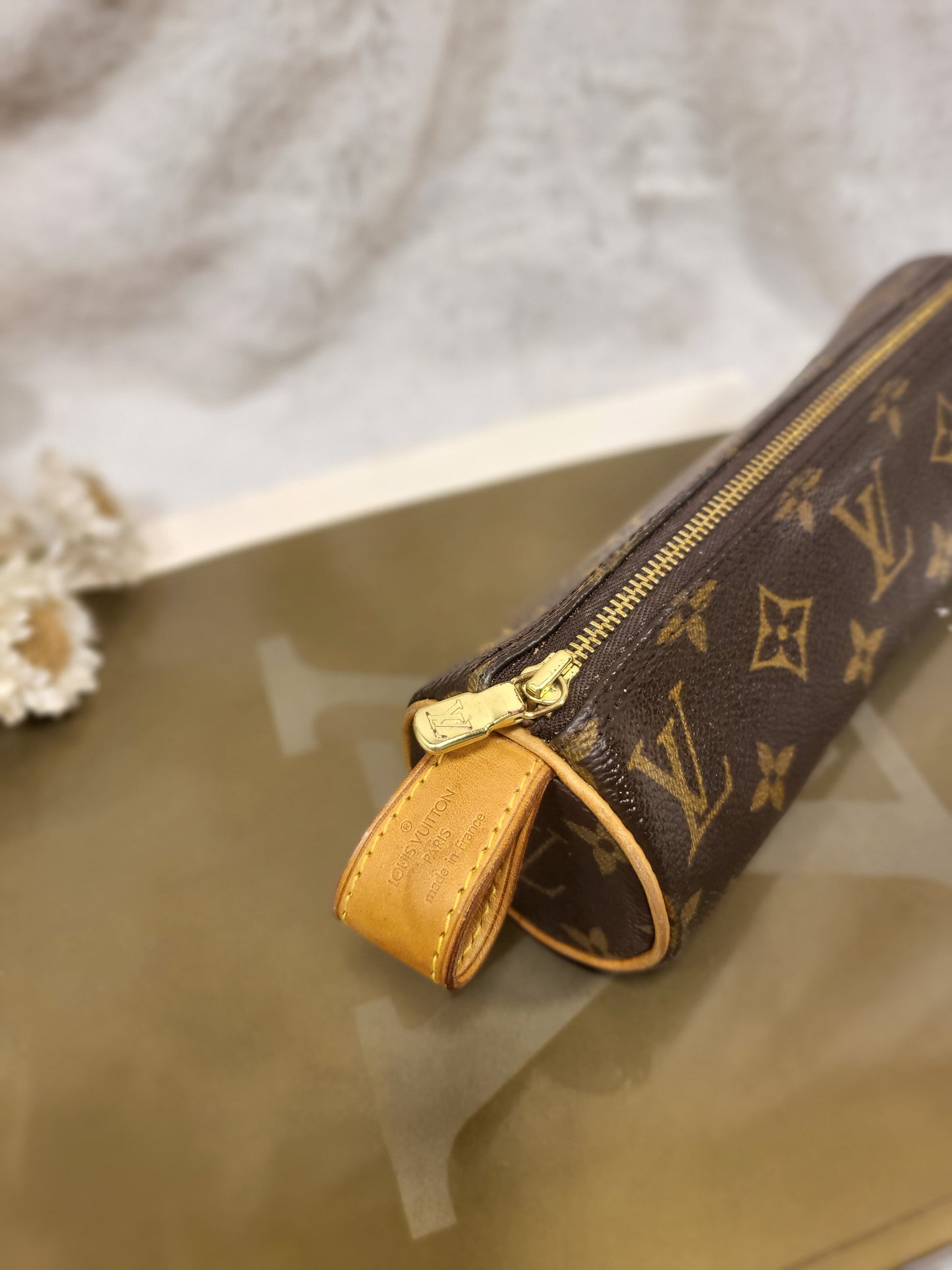 Authentic pre-owned Louis Vuitton Trousse Ronde makeup case