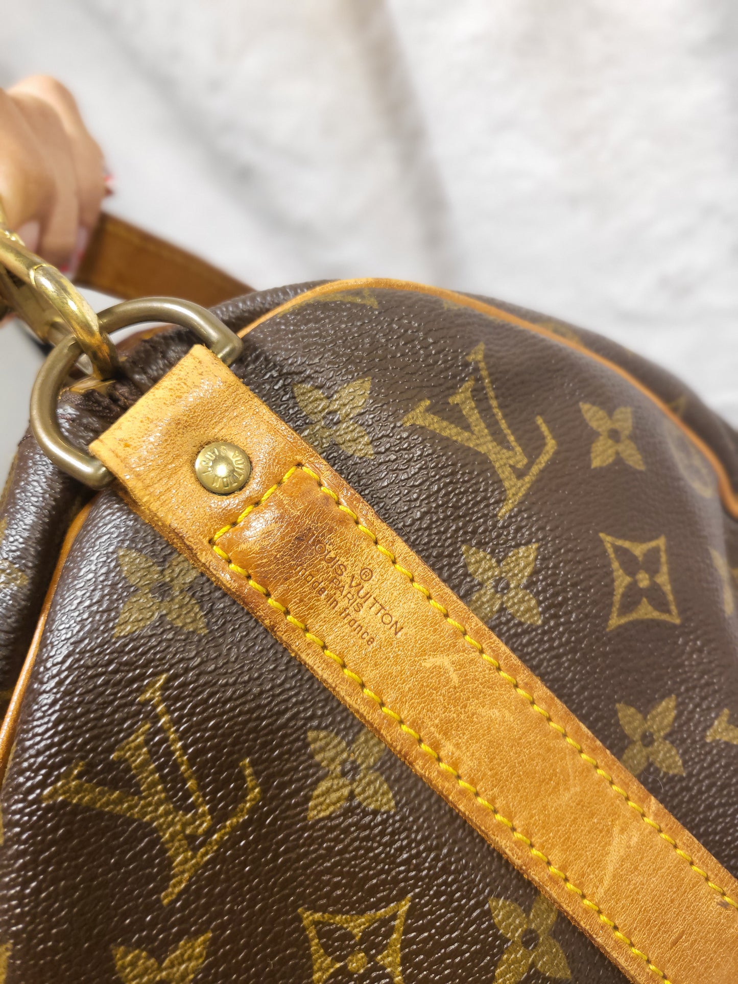 Authentic pre-owned Louis Vuitton Keepall 45 bandoliere travel luggage bag