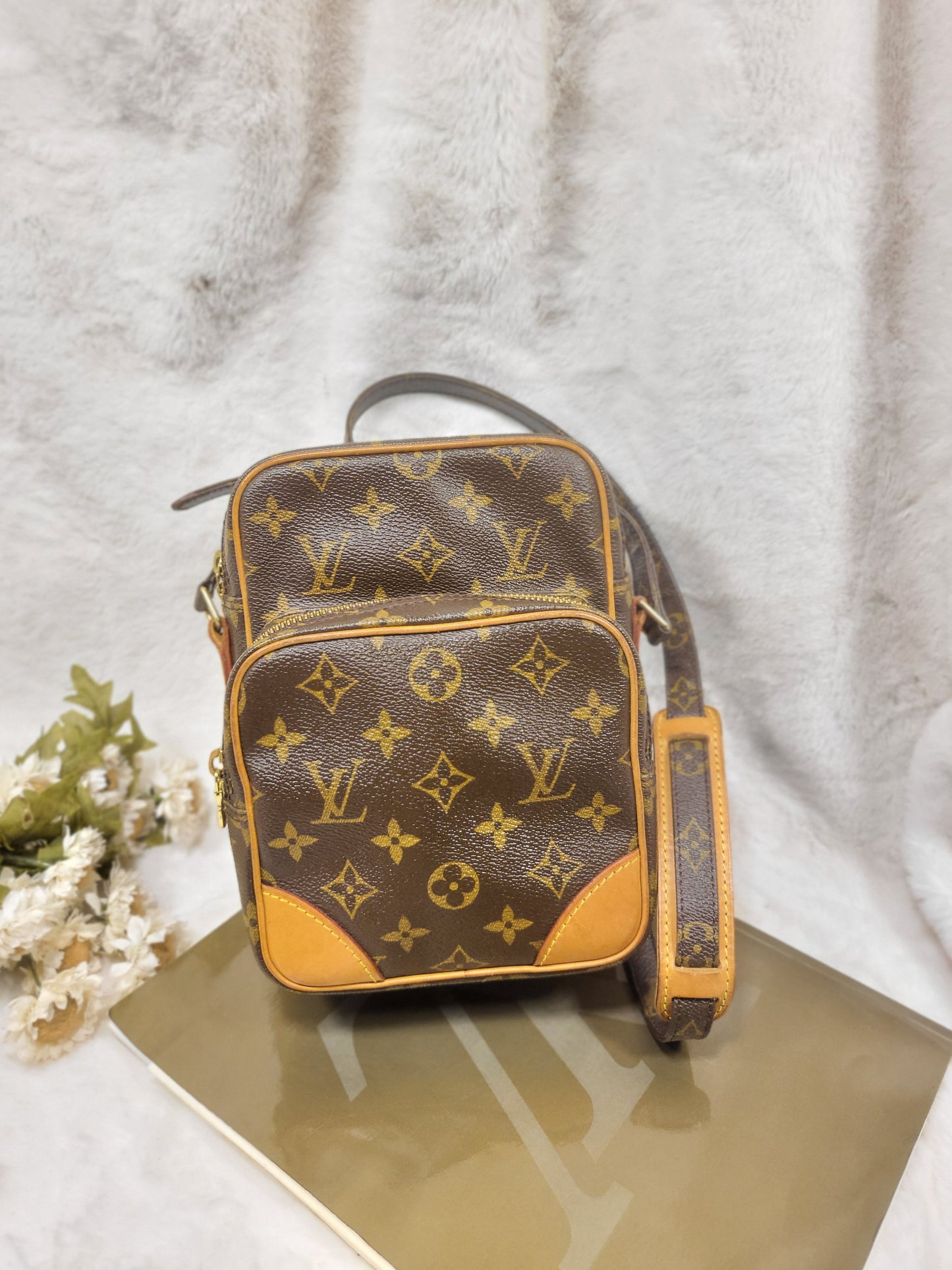 Authentic pre-owned Louis Vuitton Amazone pm crossbody shoulder bag
