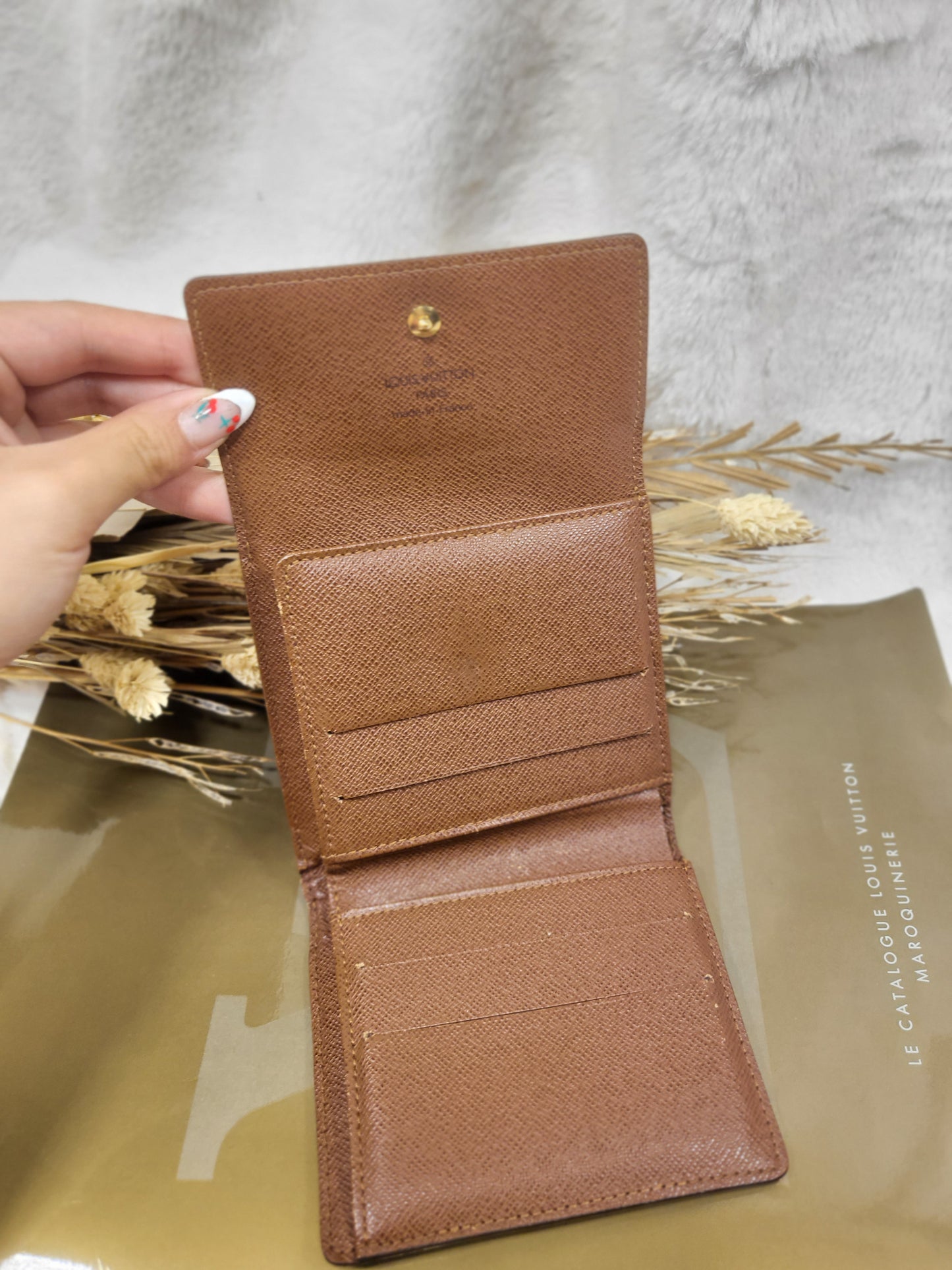 Authentic pre-owned Louis Vuitton Elise Trifold wallet