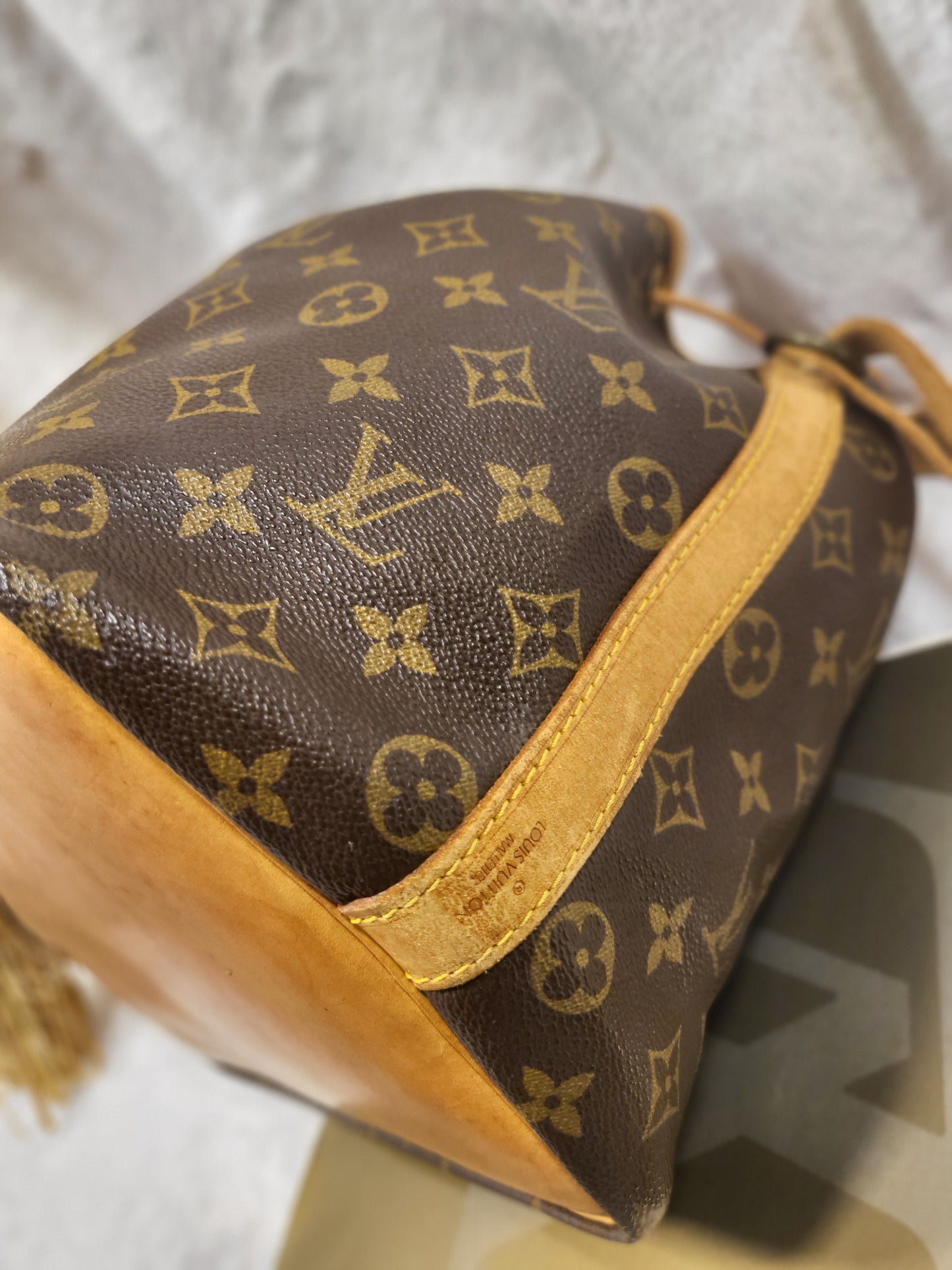 Authentic pre-owned Louis Vuitton Petit Noe bucket shoulder bag