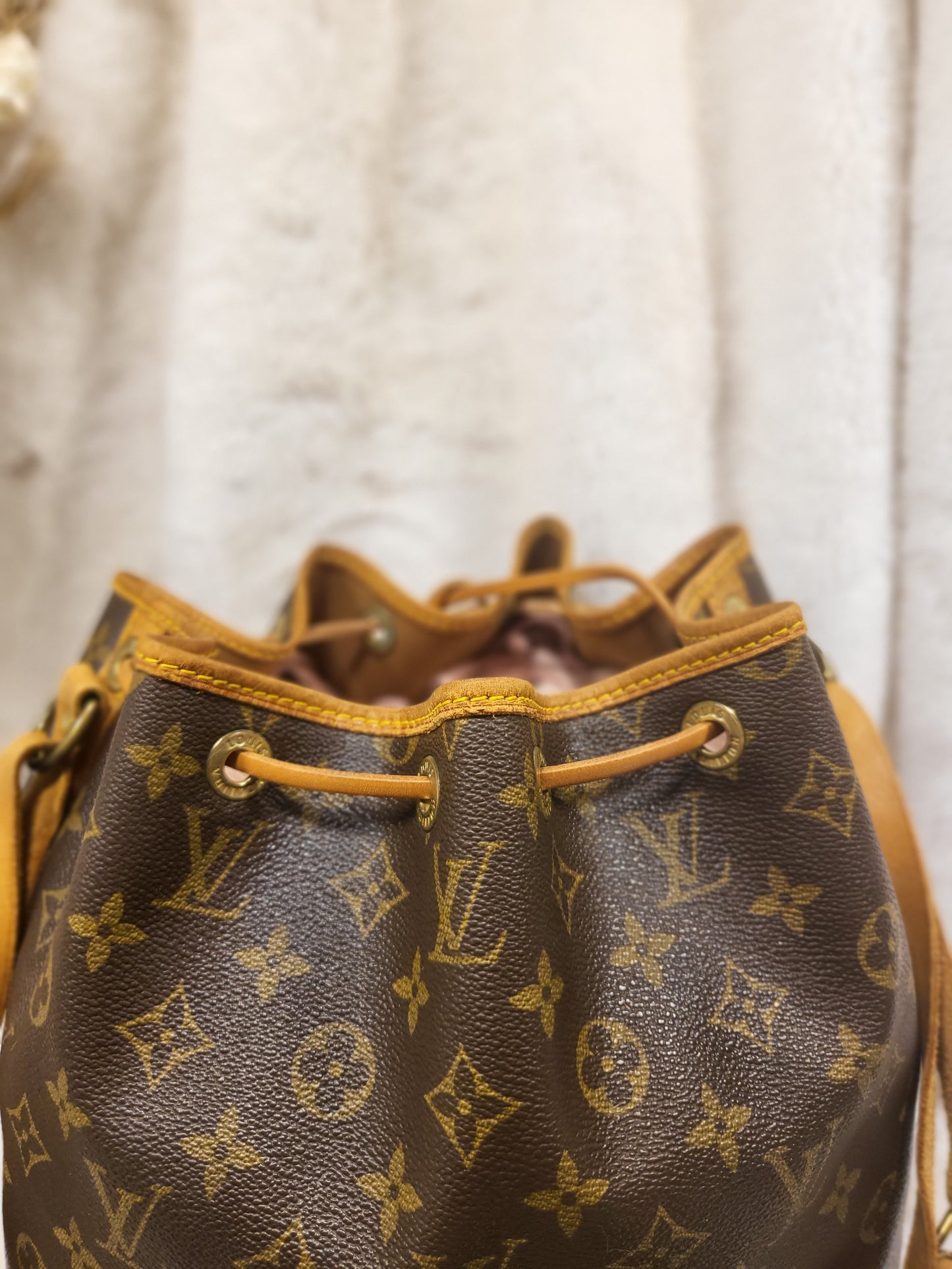 Authentic pre-owned Louis Vuitton Petit Noe bucket shoulder bag
