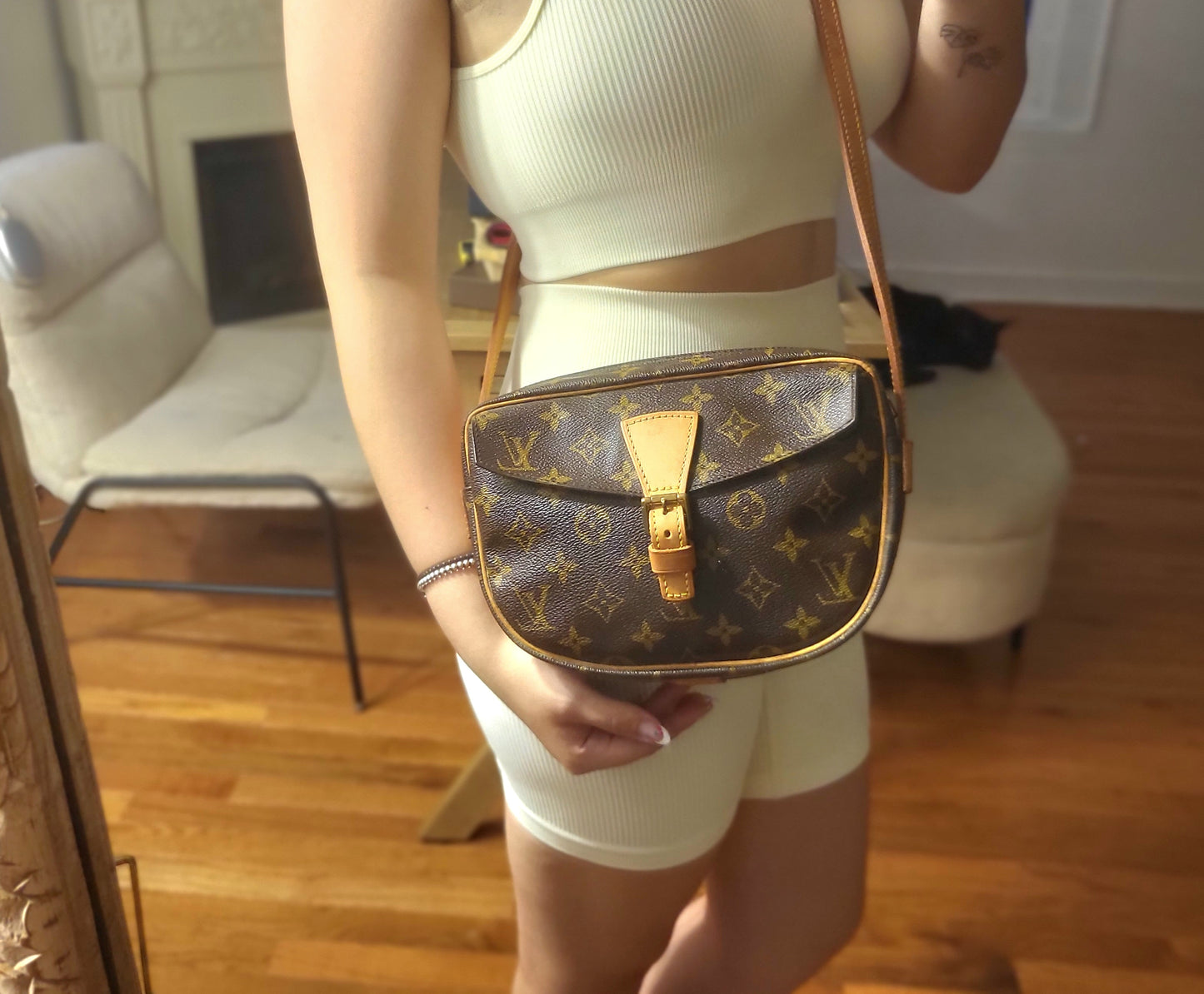 Authentic pre-owned Louis Vuitton Jeune Fille pm crossbody shoulder bag