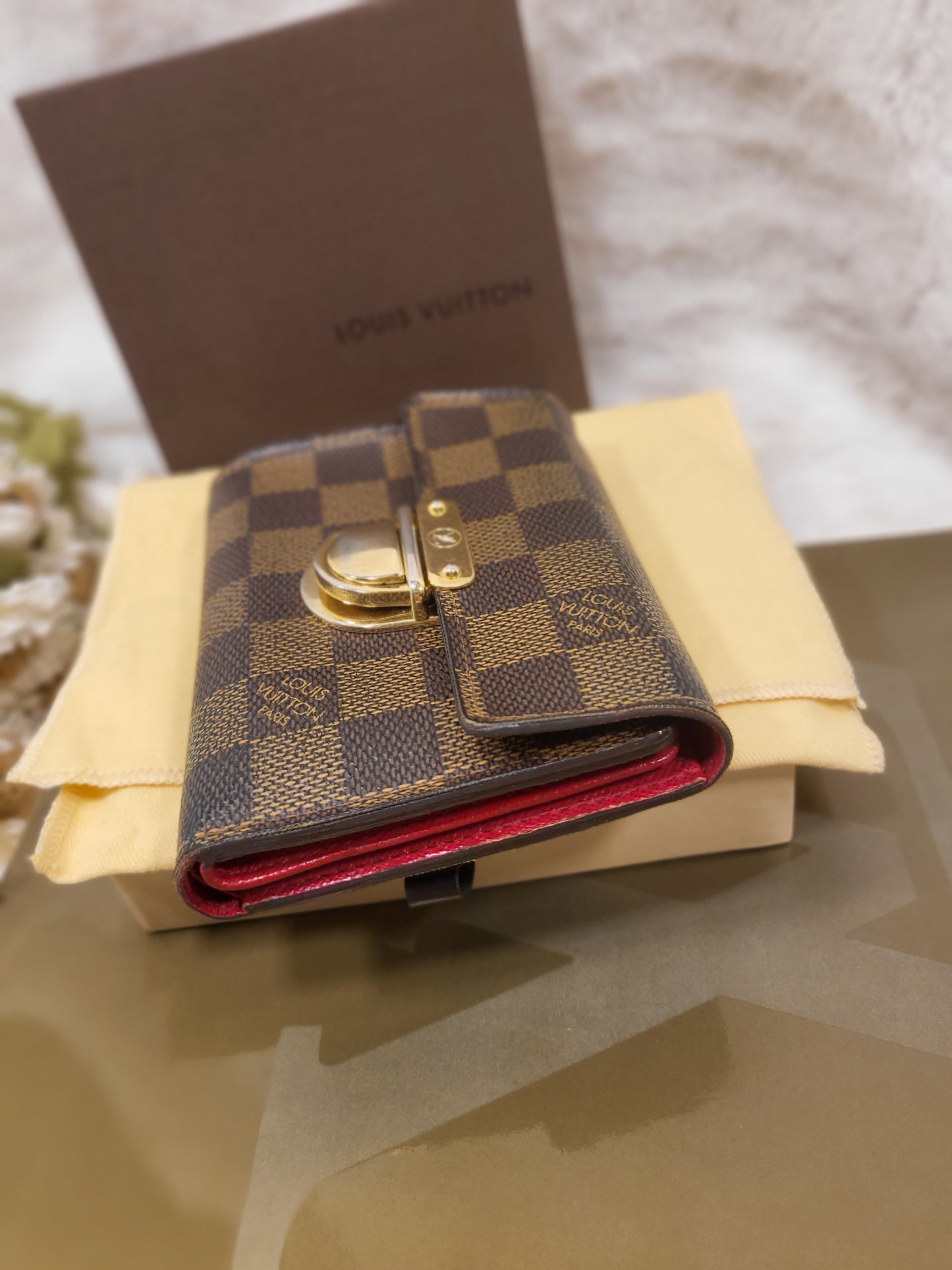 Authentic pre-owned Louis Vuitton Koala damier ebene wallet