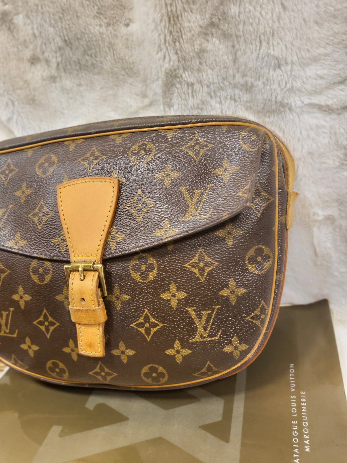 Authentic pre-owned Louis Vuitton Jeune fille gm crossbody shoulder bag