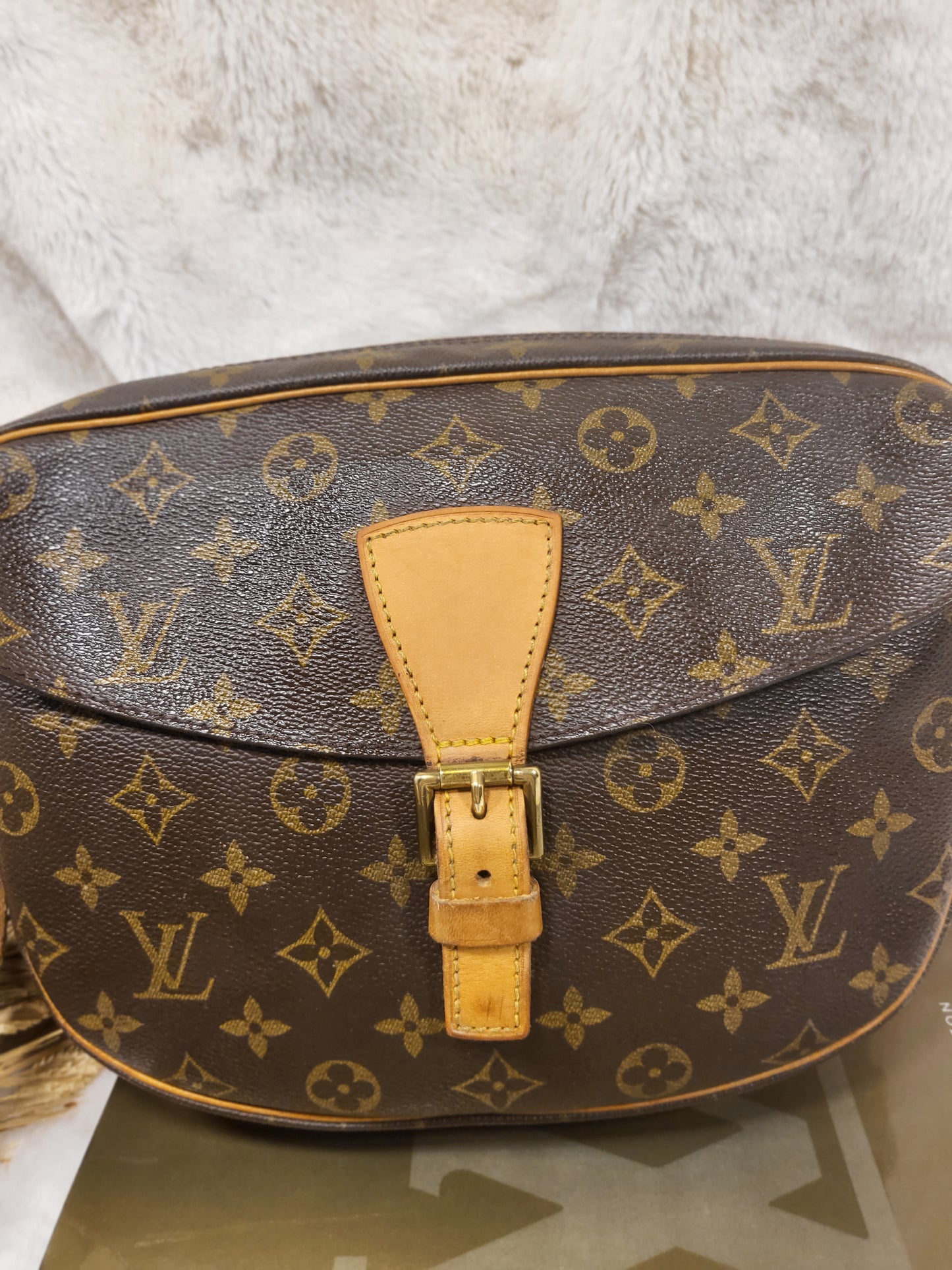 Authentic pre-owned Louis Vuitton Jeune fille gm crossbody shoulder bag