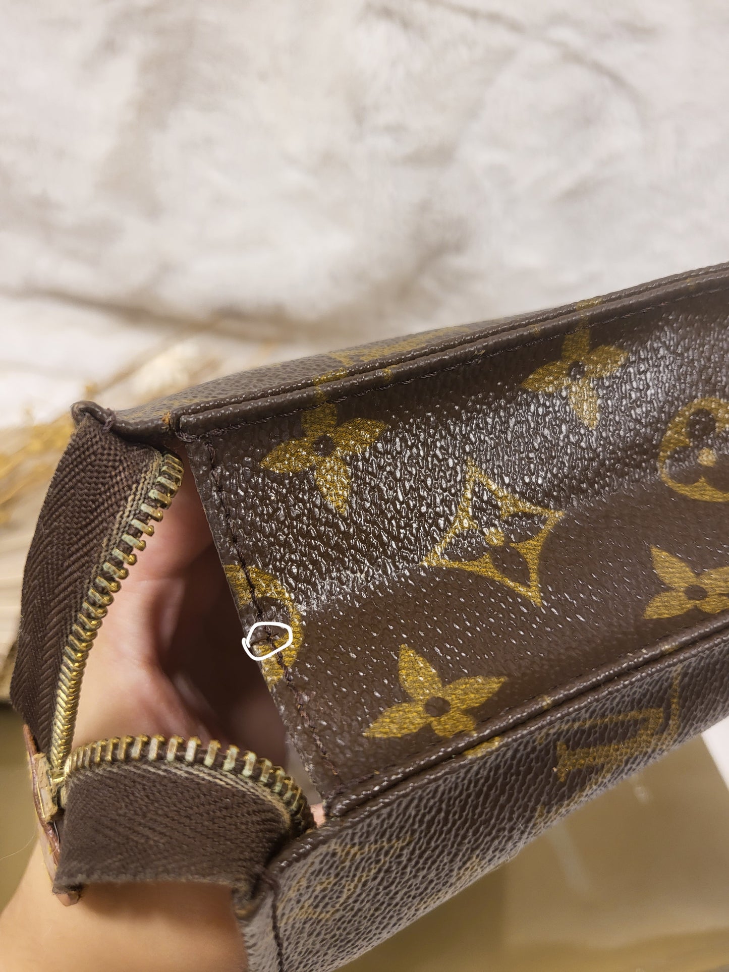 Authentic pre-owned Louis Vuitton toiletry 19 make up bag