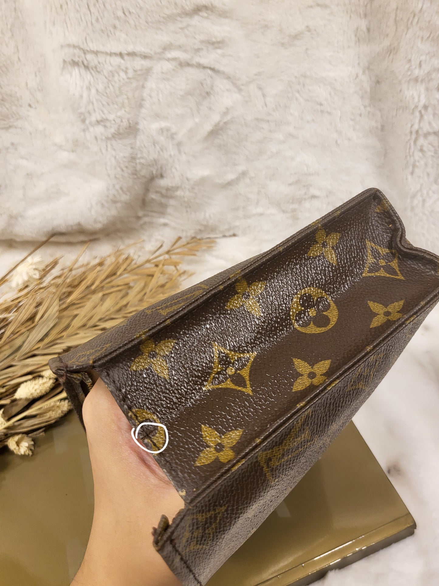 Authentic pre-owned Louis Vuitton toiletry 19 make up bag