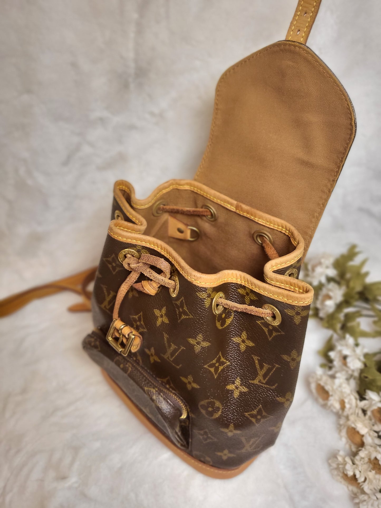 Authentic pre-owned Louis Vuitton montsouris pm mini backpack