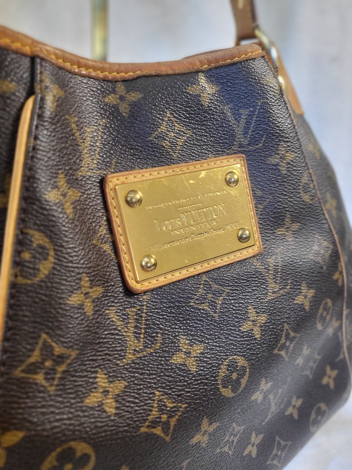 Authentic pre-owned Louis Vuitton Galliera gm tote shoulder bag