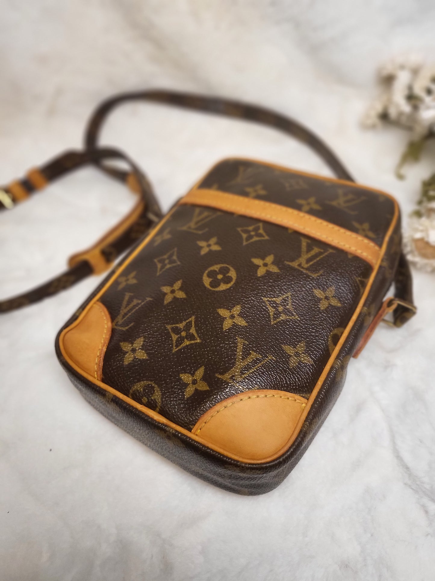 Authentic pre-owned Louis Vuitton Danube pm crossbody shoulder bag