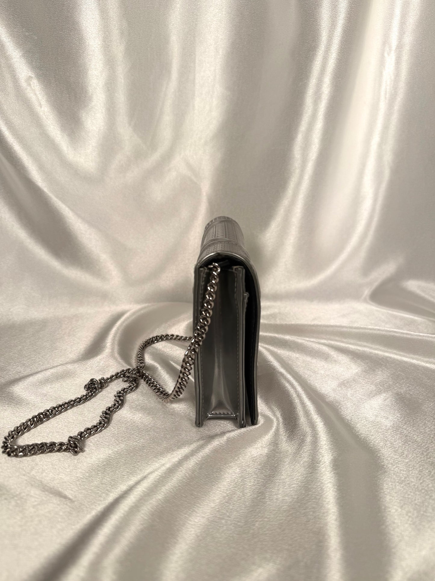Dior Diorama Wallet on Chain WOC Metallic Calfskin