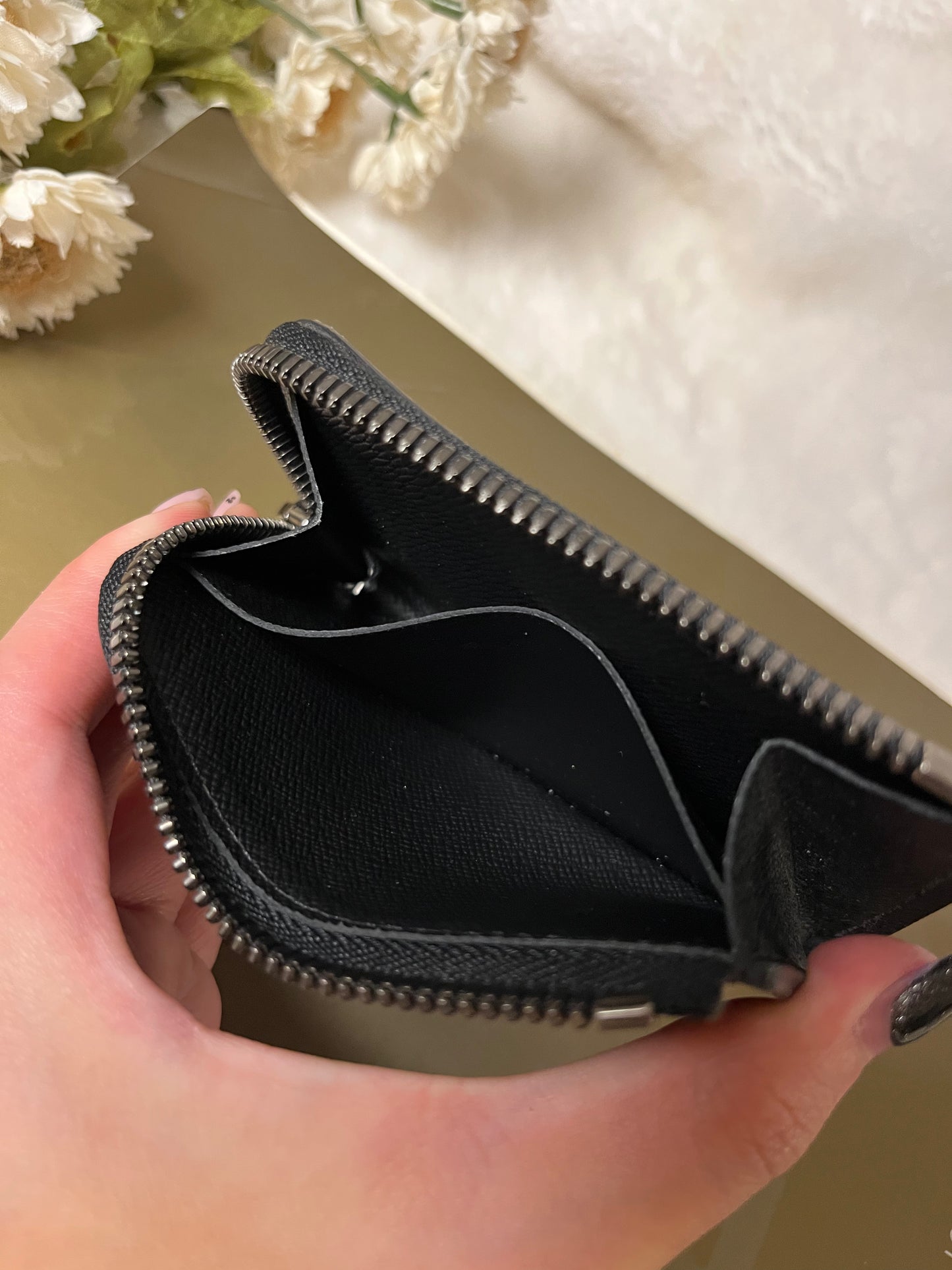 Authentic pre-owned Louis Vuitton Eclipse Porte Monnaie Jour coin purse
