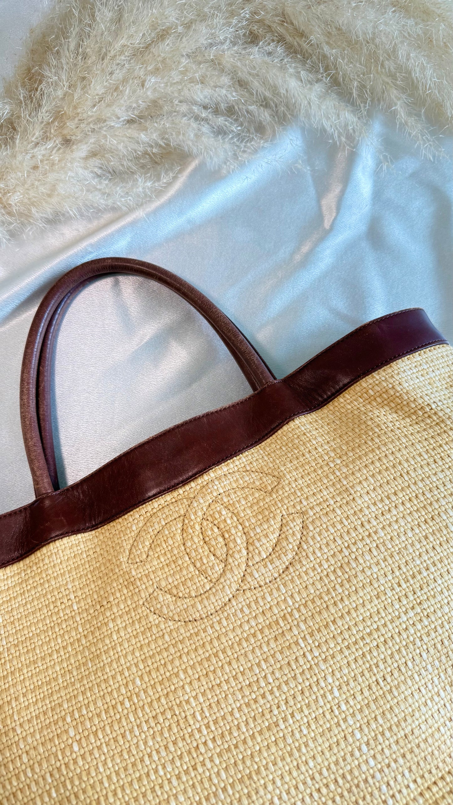 Chanel Raffia Tote Bag