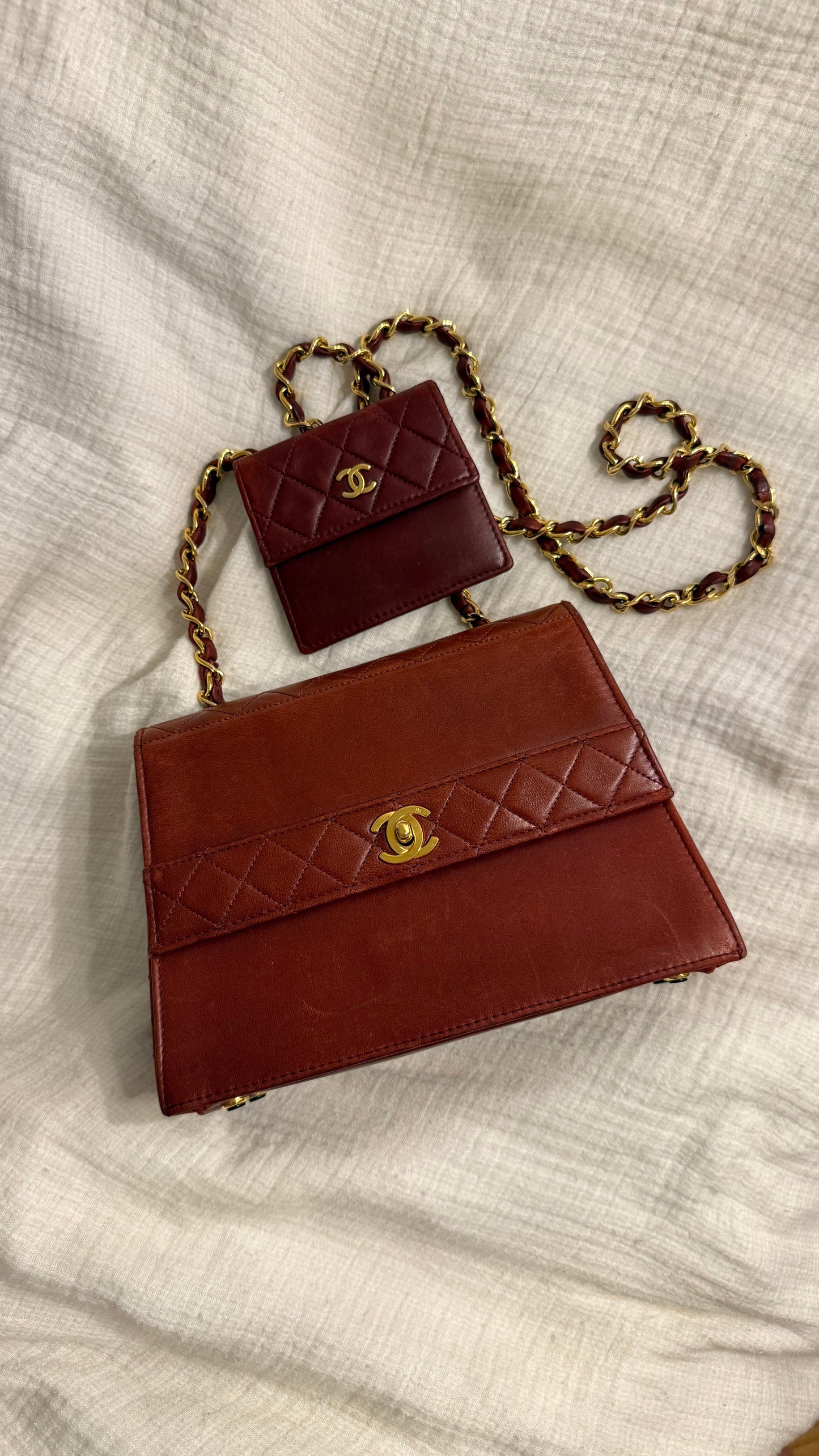 Chanel trapezoid flap bag