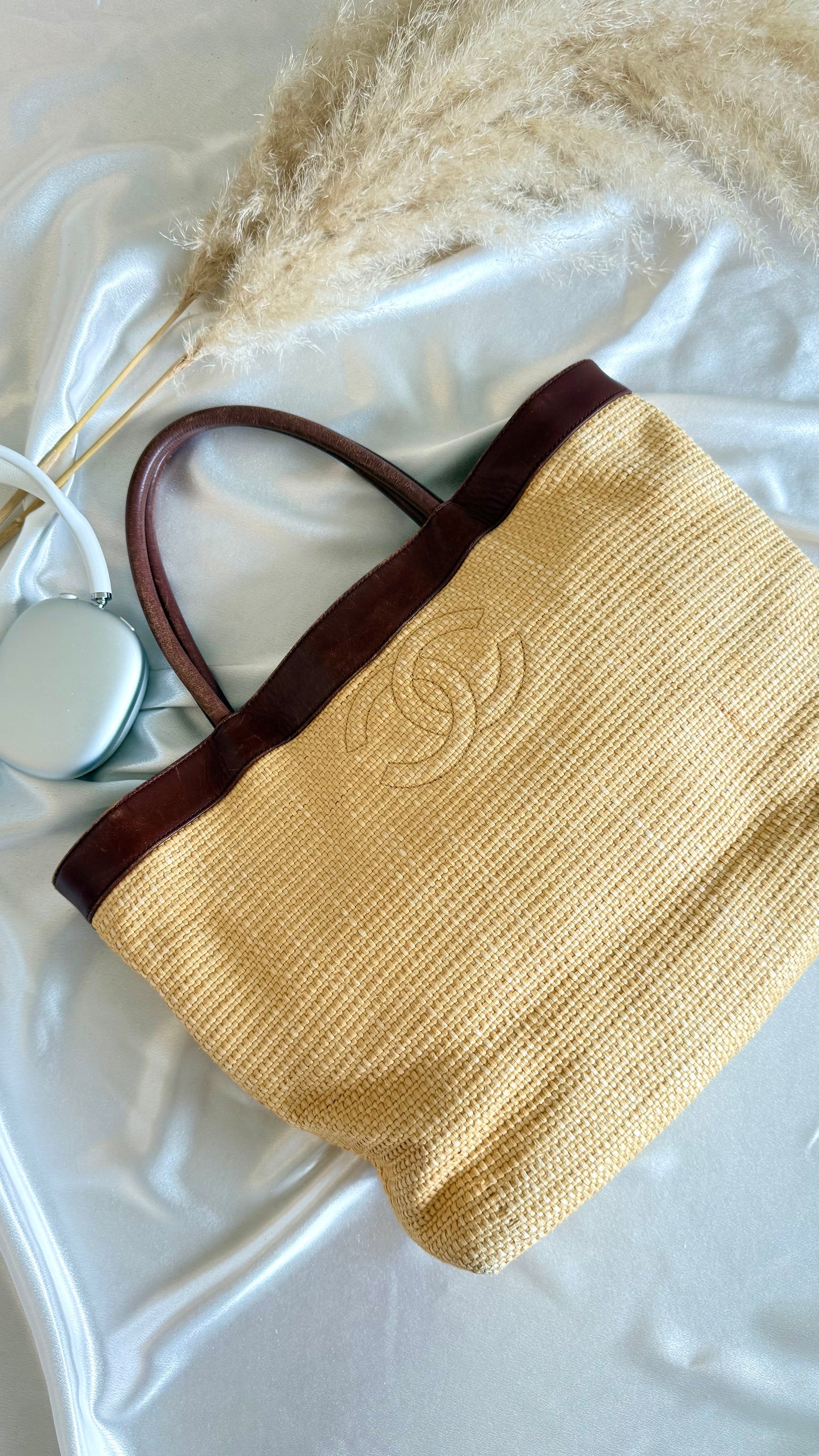 Chanel Raffia Tote Bag