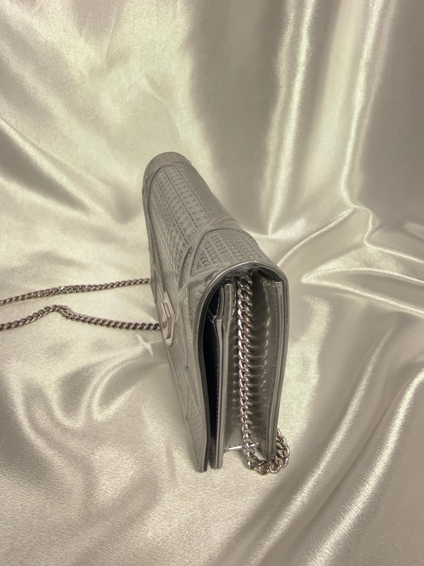 Dior Diorama Wallet on Chain WOC Metallic Calfskin