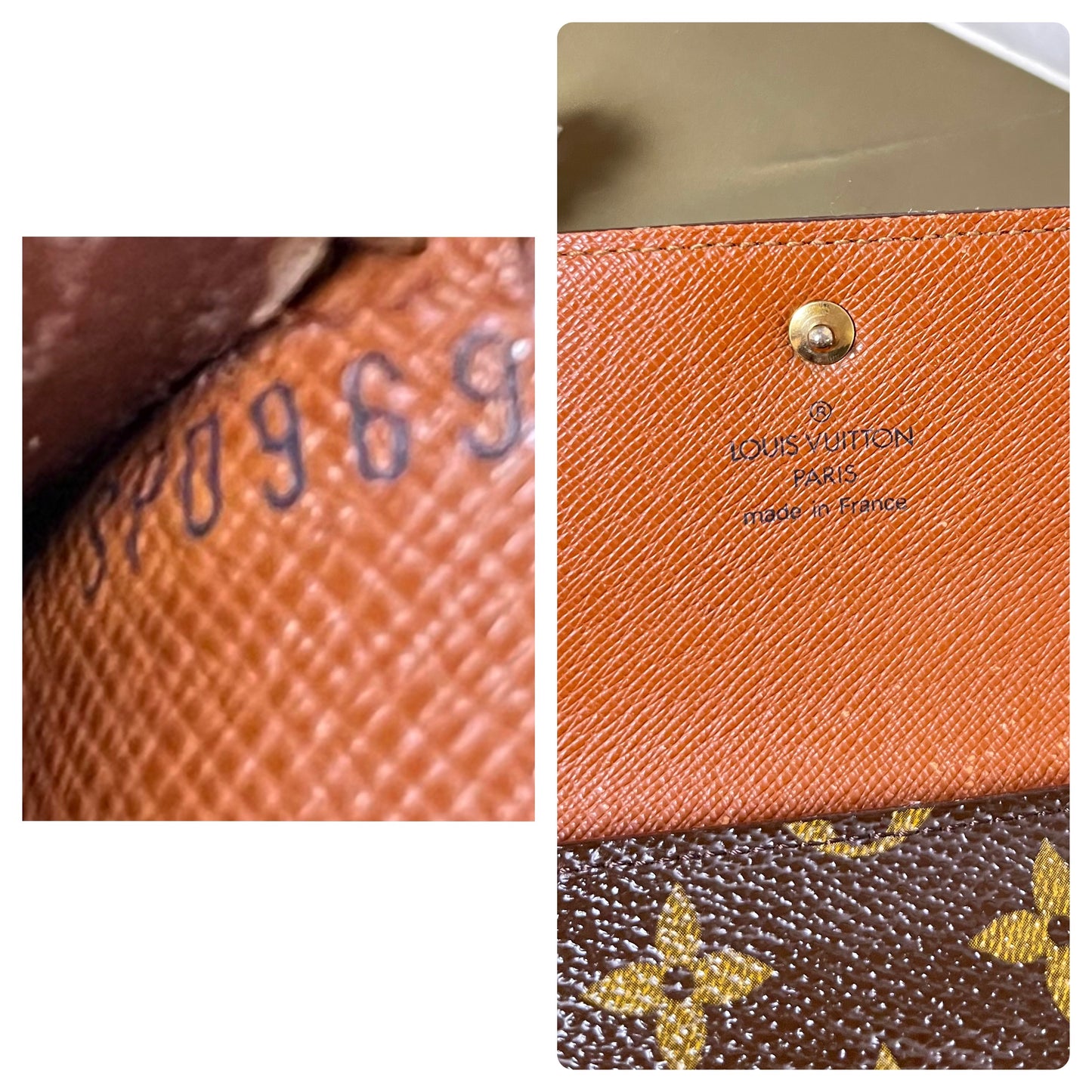 Authentic pre-owned Louis Vuitton Tresor papier trifold wallet