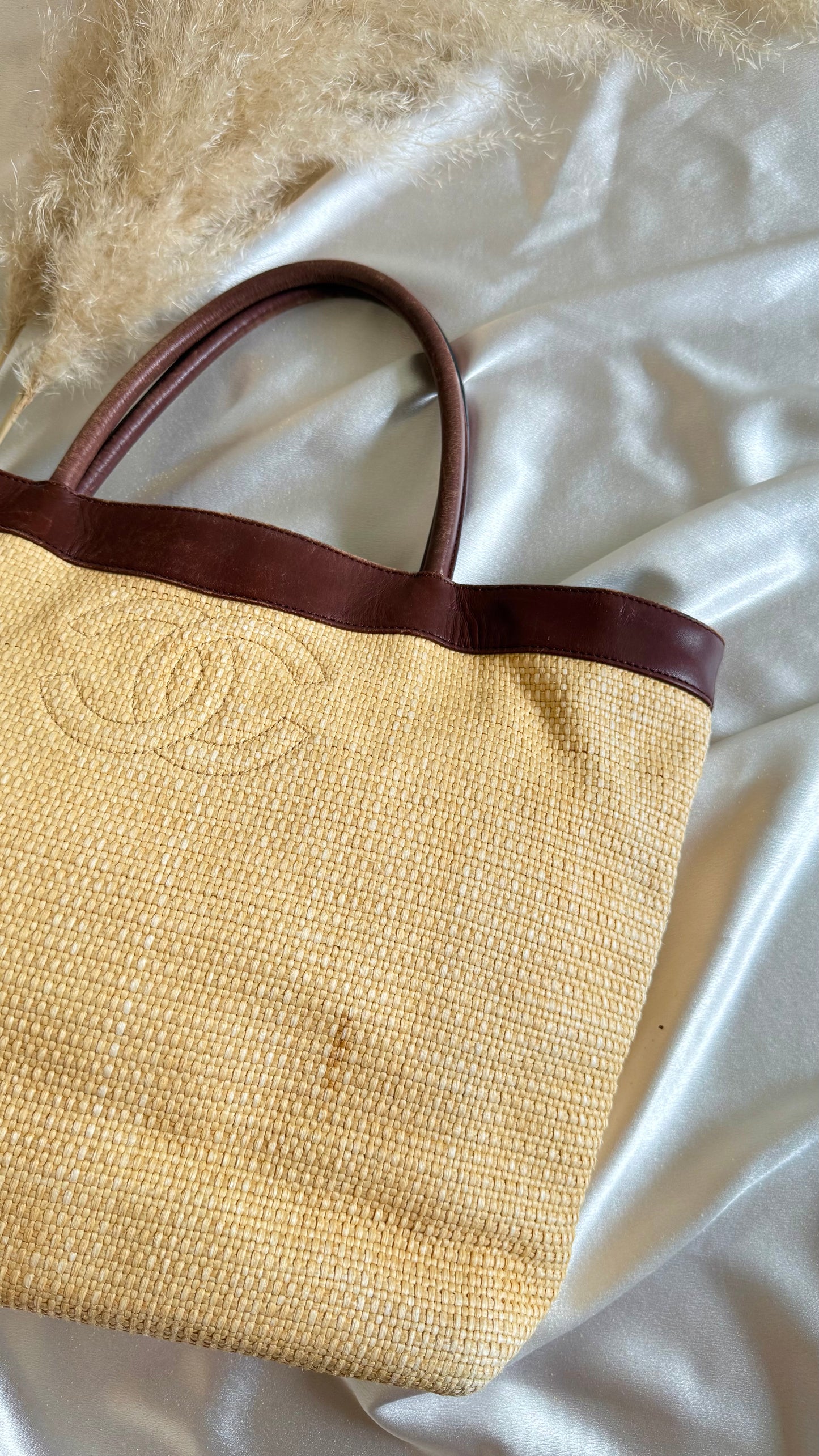 Chanel Raffia Tote Bag