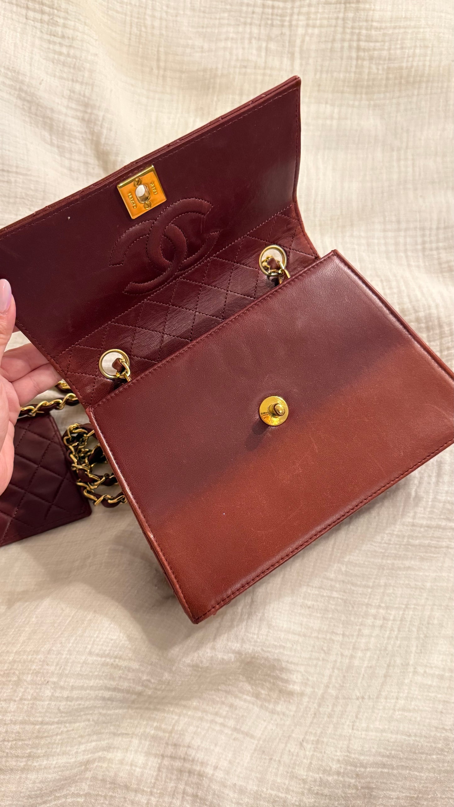 Chanel trapezoid flap bag