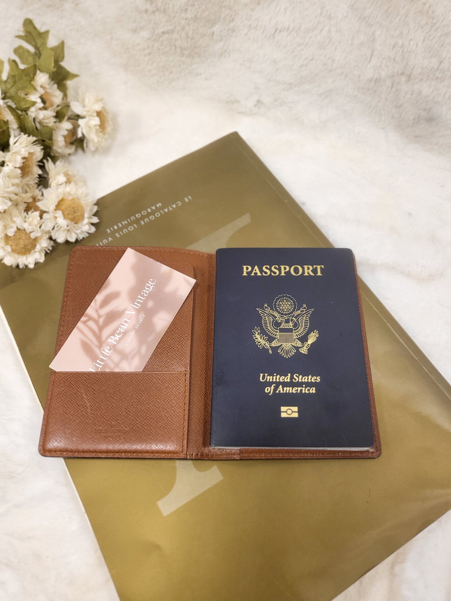 Authentic pre-owned Louis Vuitton passport holder