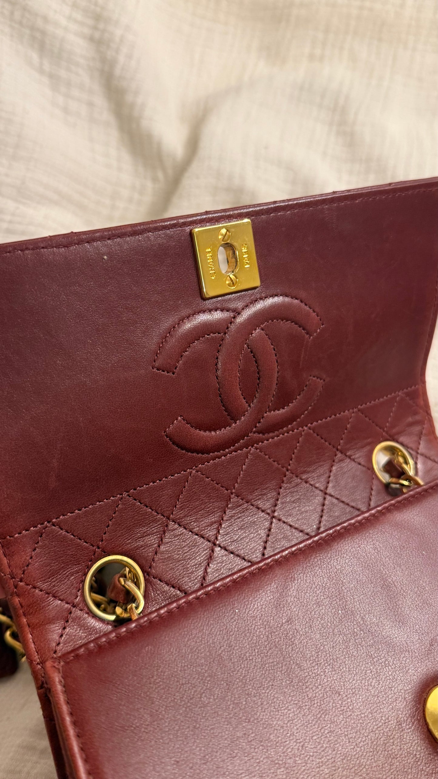 Chanel trapezoid flap bag