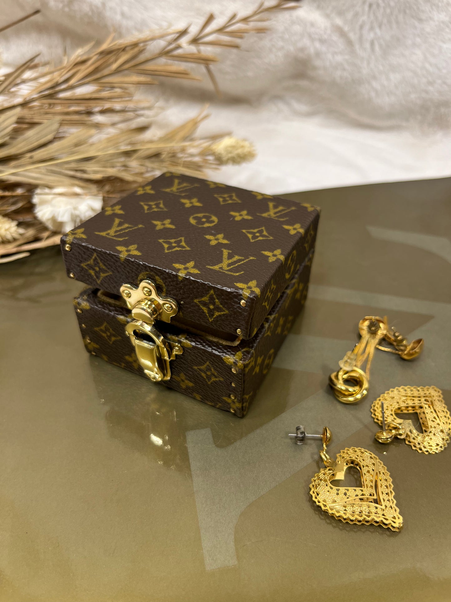 Authentic pre-owned Louis Vuitton Eccrine Declaration mini trunk jewelry box