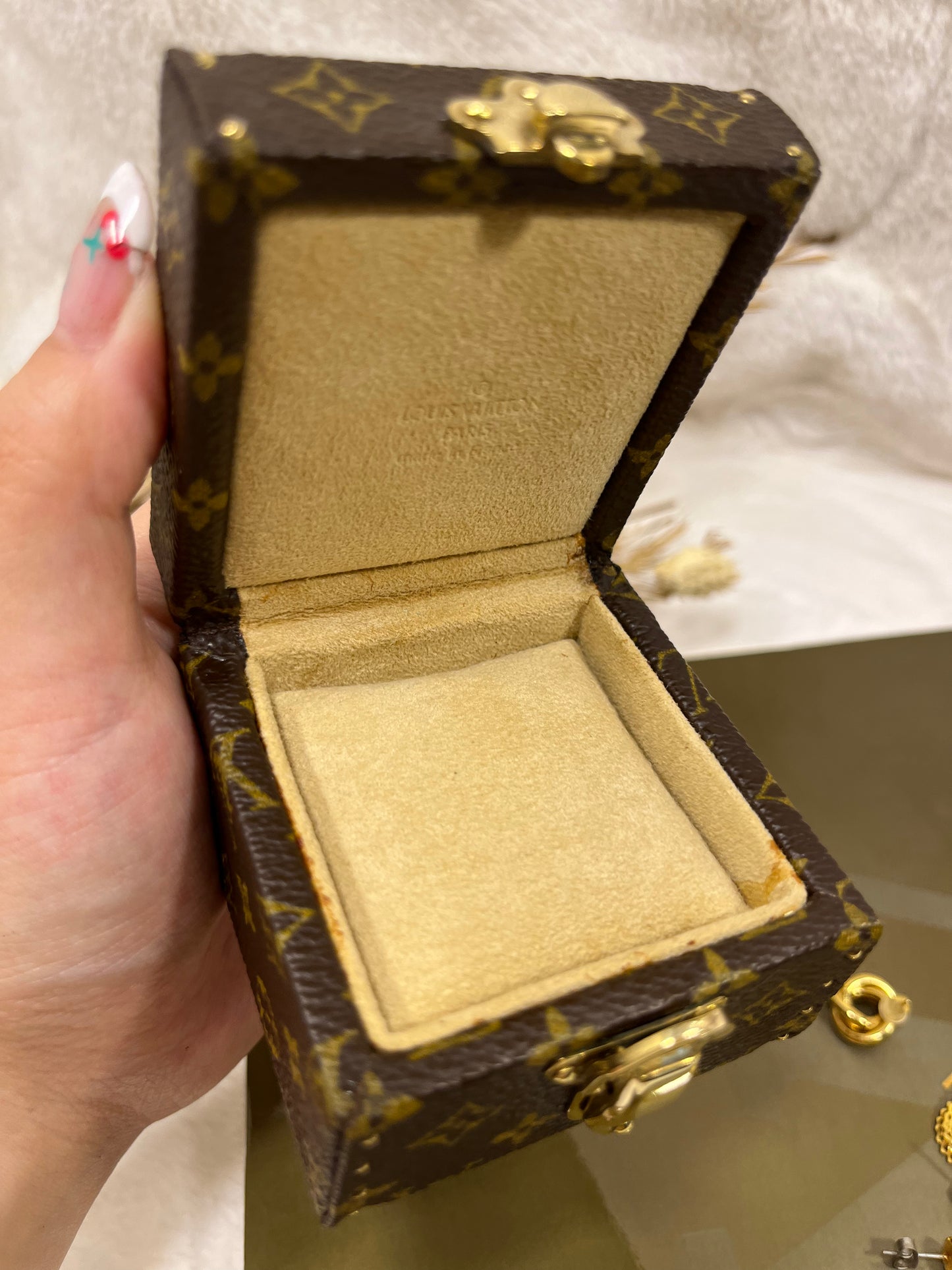 Authentic pre-owned Louis Vuitton Eccrine Declaration mini trunk jewelry box