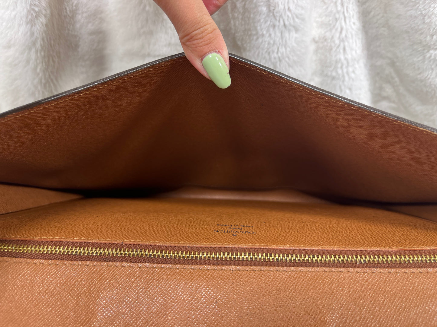 Authentic pre-owned Louis Vuitton porte envelope clutch laptop holder