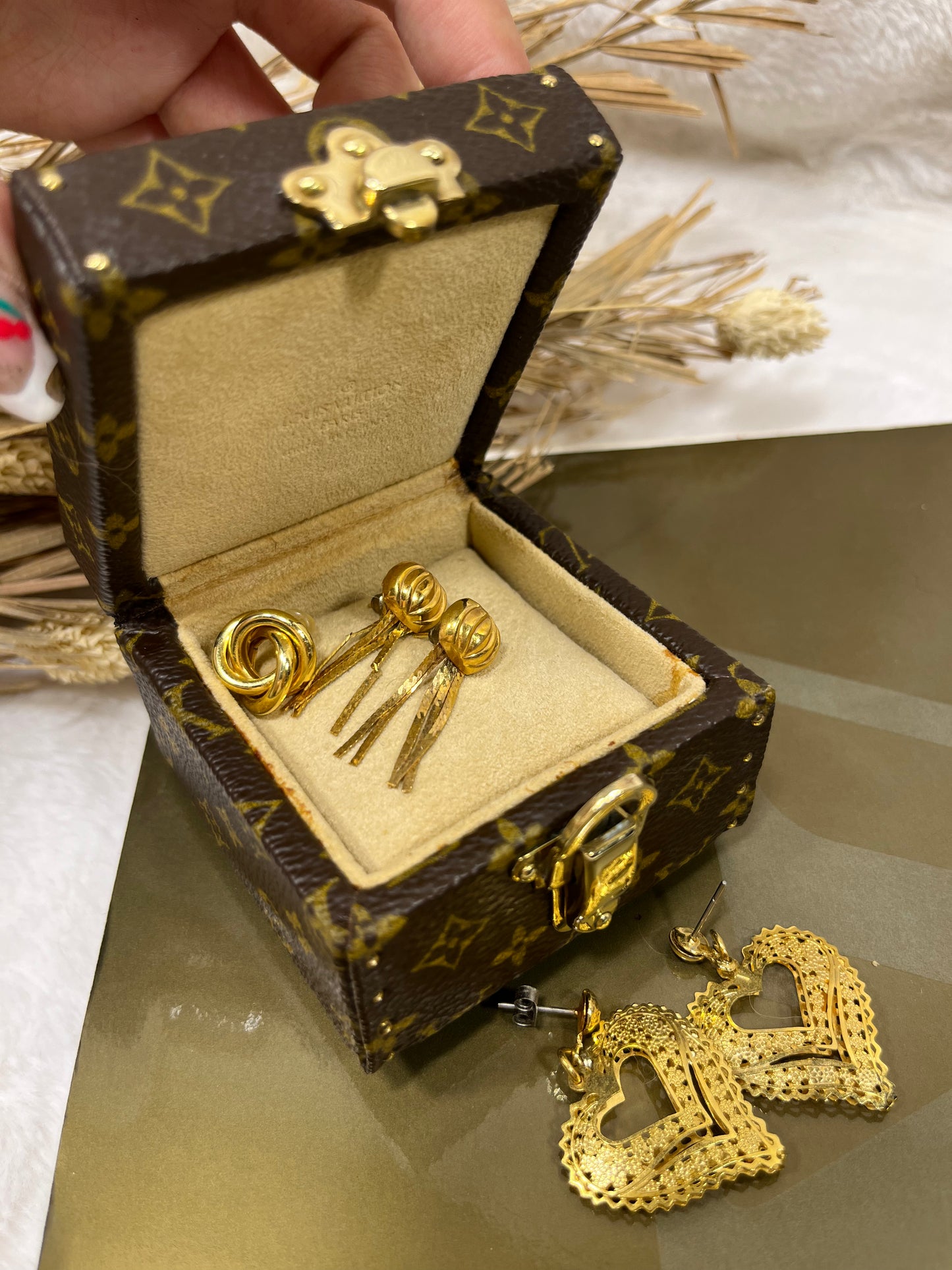 Authentic pre-owned Louis Vuitton Eccrine Declaration mini trunk jewelry box