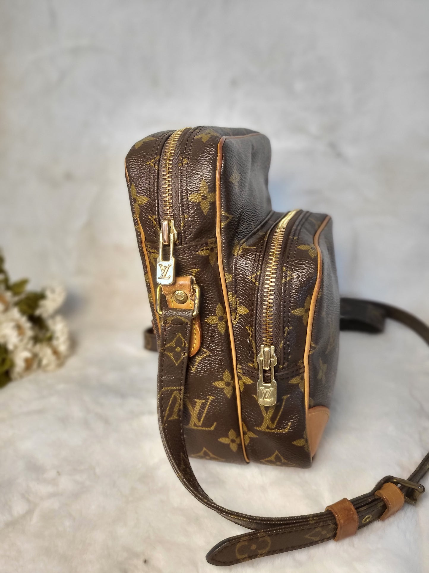 Authentic pre-owned Louis Vuitton amazone pm crossbody shoulder bag