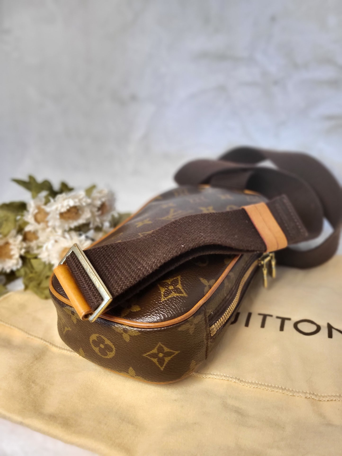 Authentic pre-owned Louis Vuitton Pochette Gange bum bag waist bag