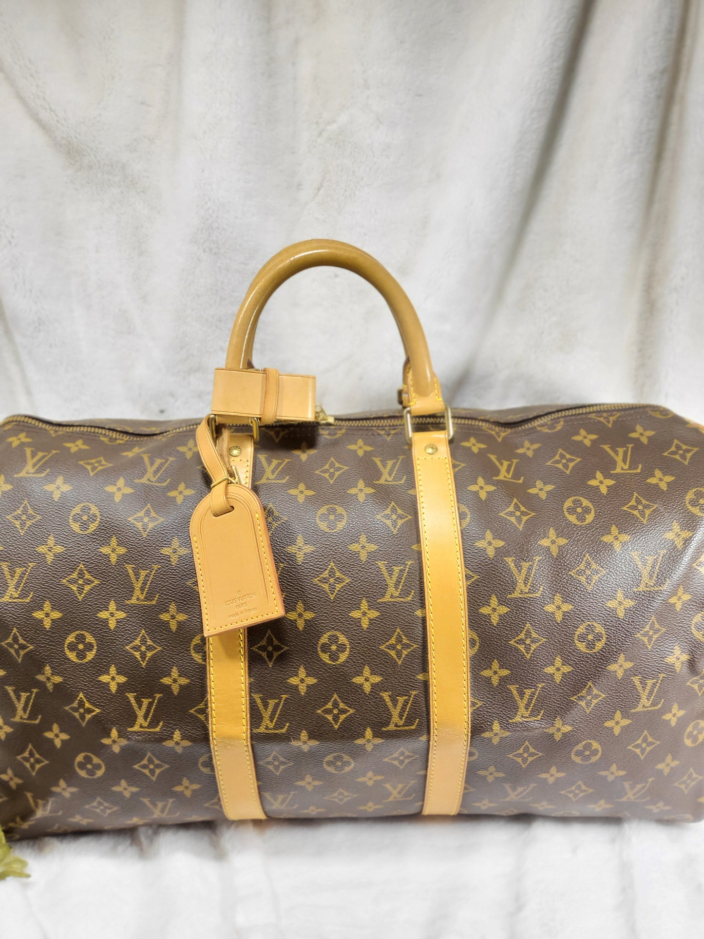 Authentic pre-owned Louis Vuitton Keepall 50 duffel travel bag