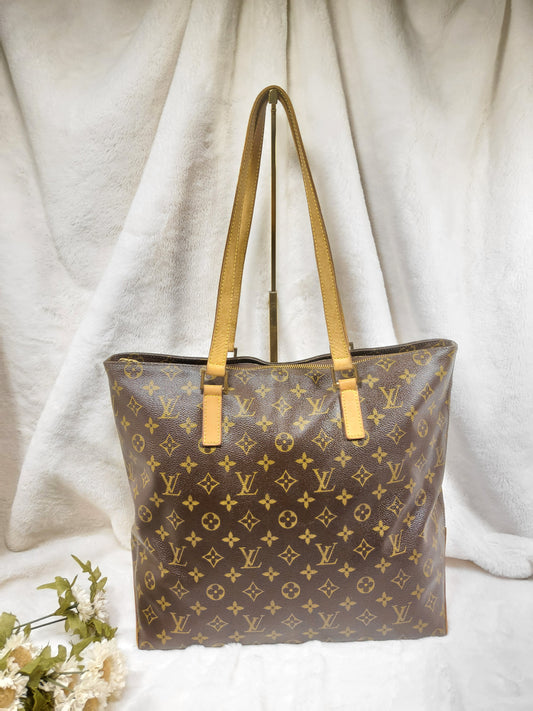 Authentic pre-owned Louis Vuitton Cabas Mezzo tote shoulder bag
